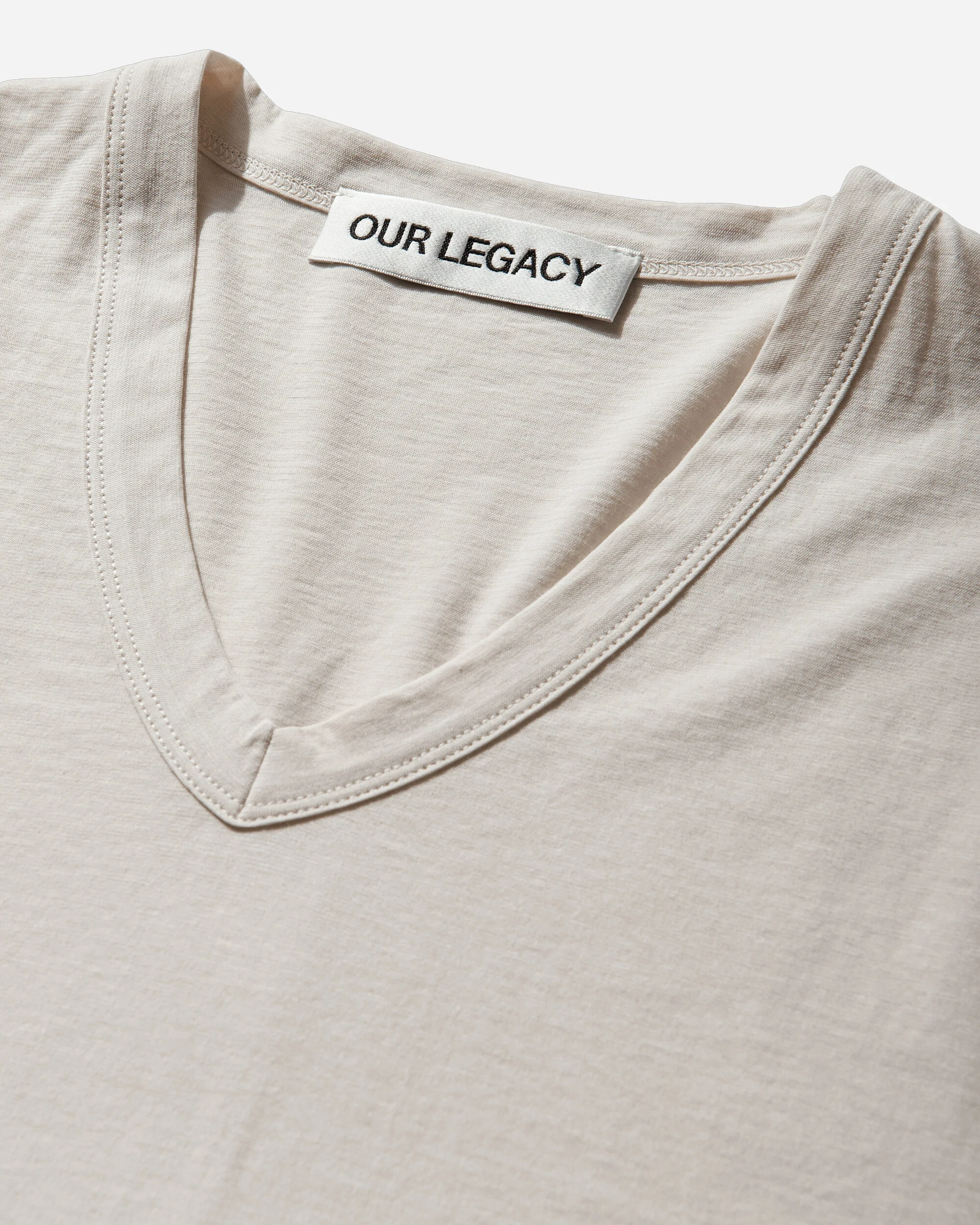 Men's Gorge V-Neck T-Shirt Cream - Image 3