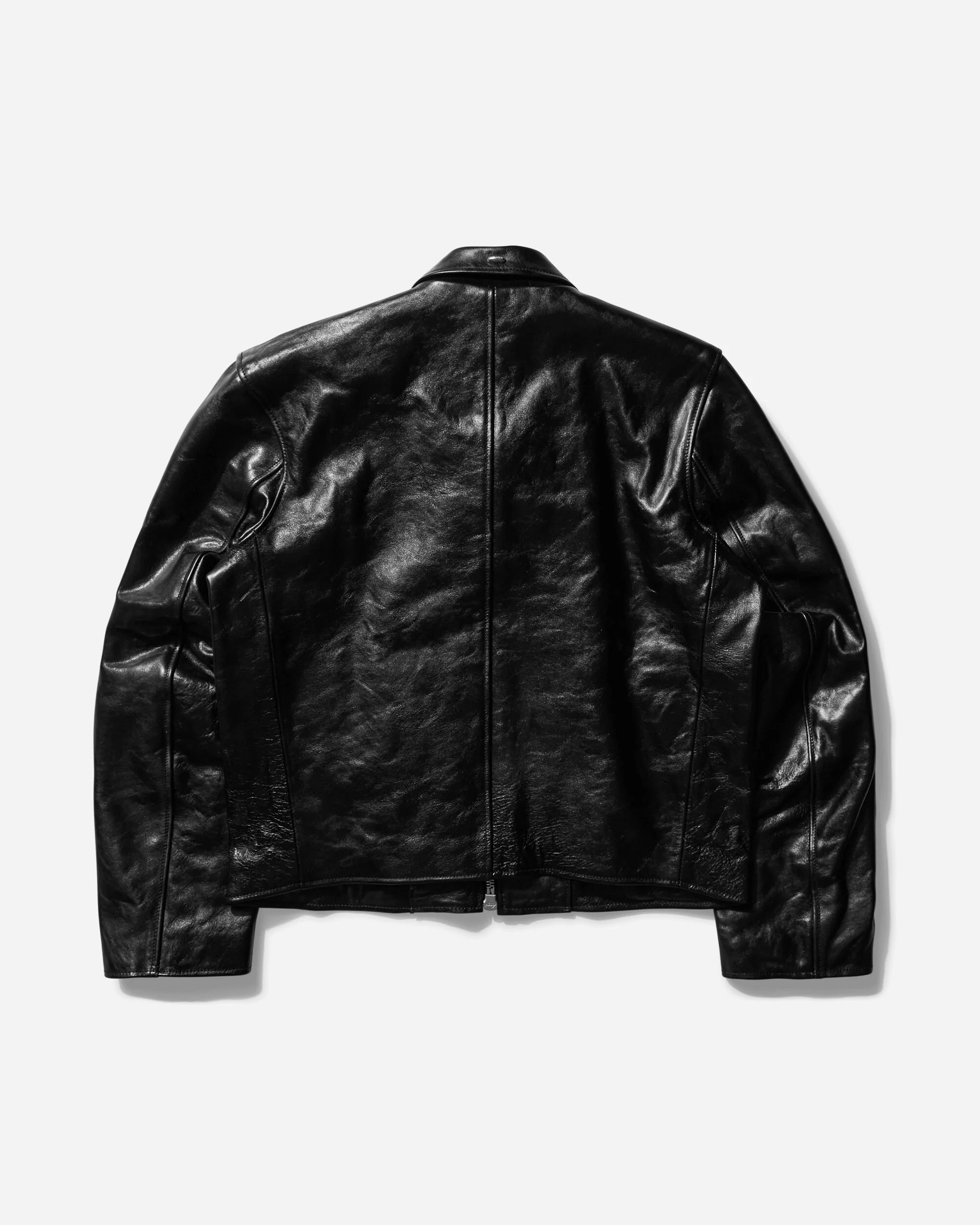 Men's Mini Leather Jacket Black - Image 2