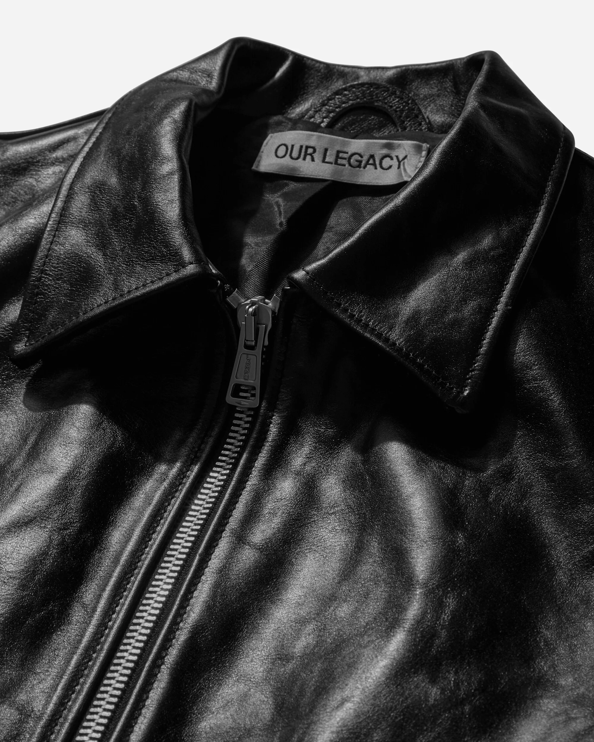 Men's Mini Leather Jacket Black - Image 5