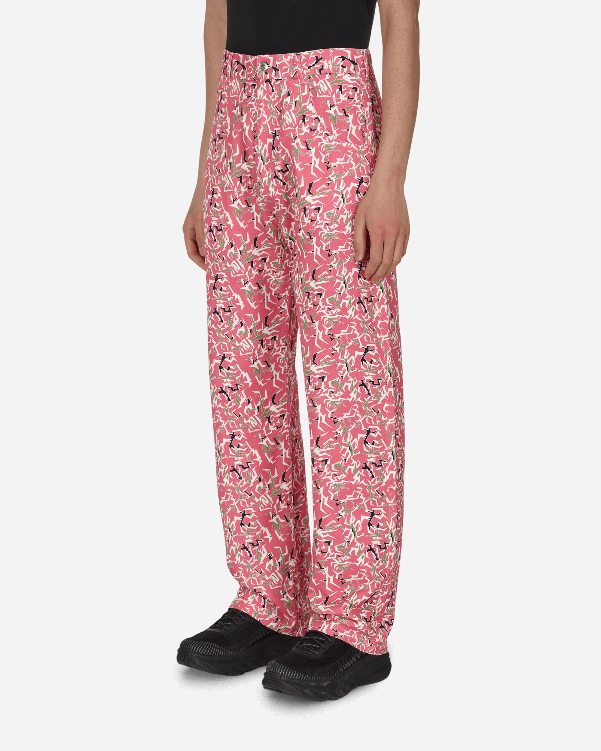Workwear Floral Pants Pink - Image 2