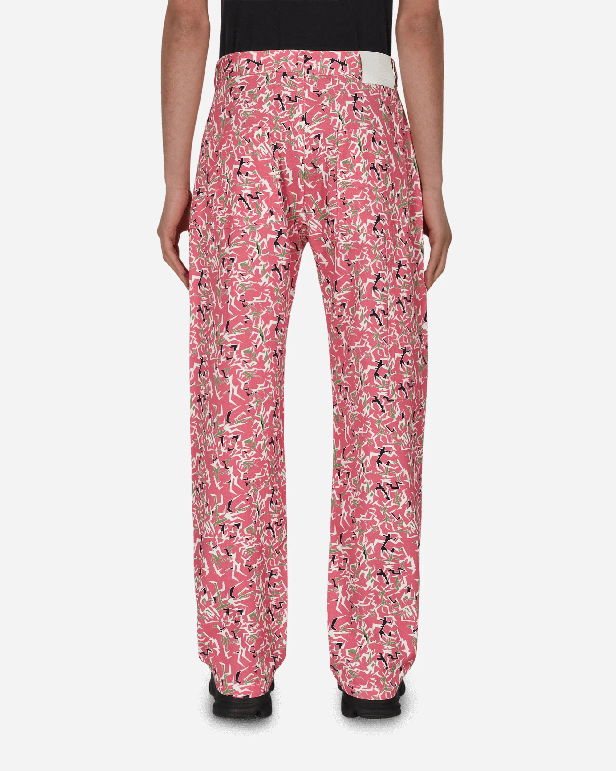 Workwear Floral Pants Pink - Image 3