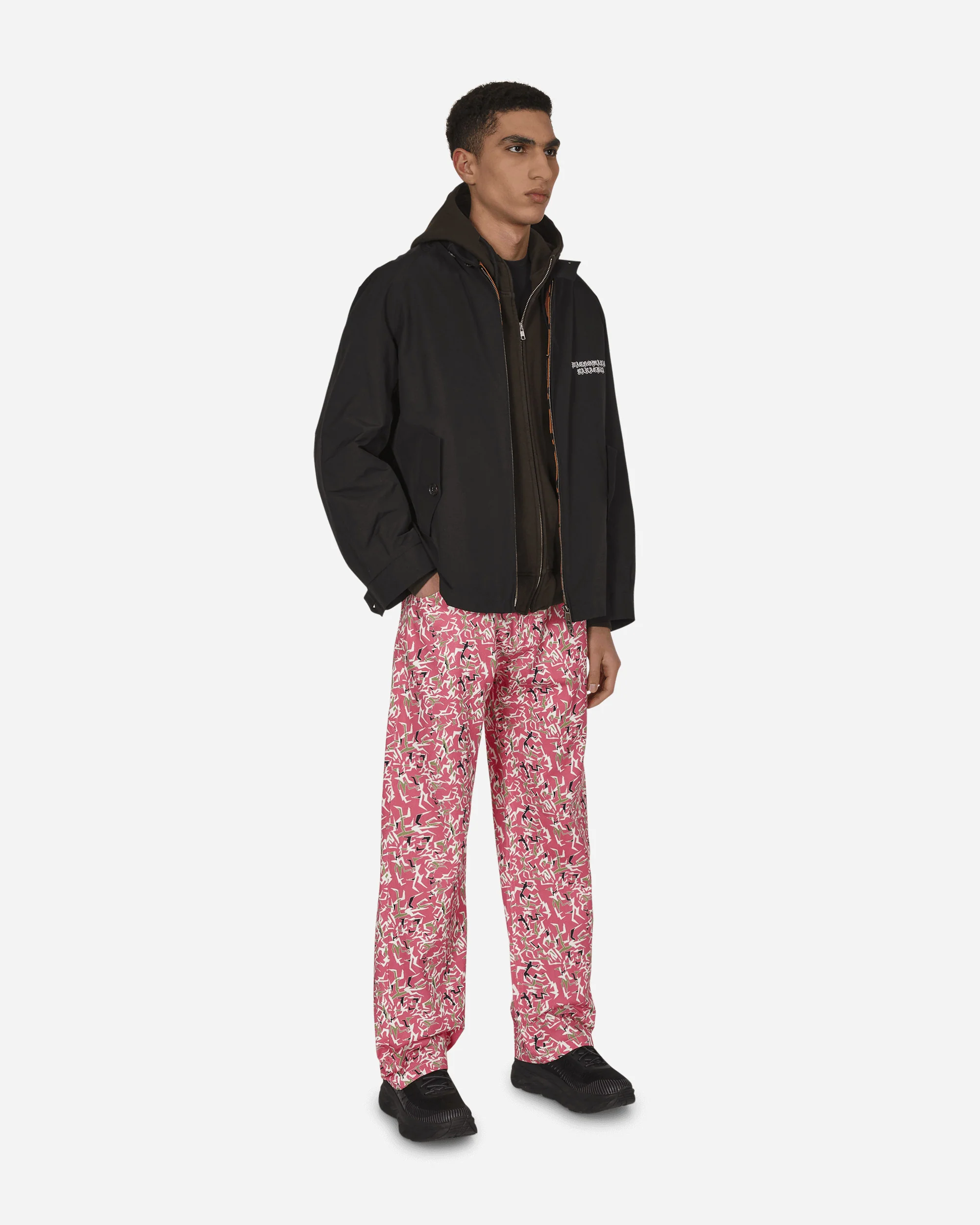 Workwear Floral Pants Pink - Image 4
