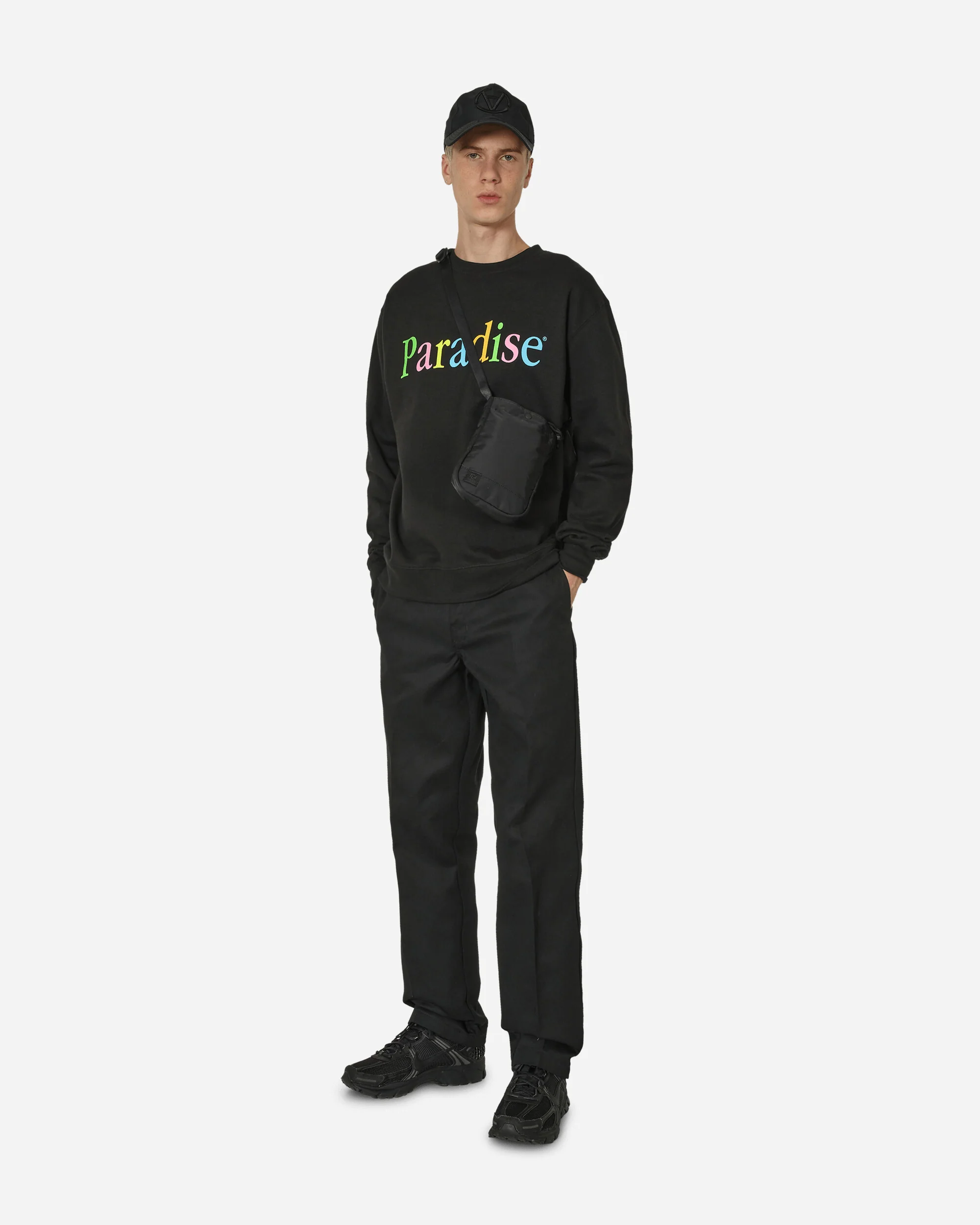 Colors Logo Crewneck Sweatshirt Black - Image 4