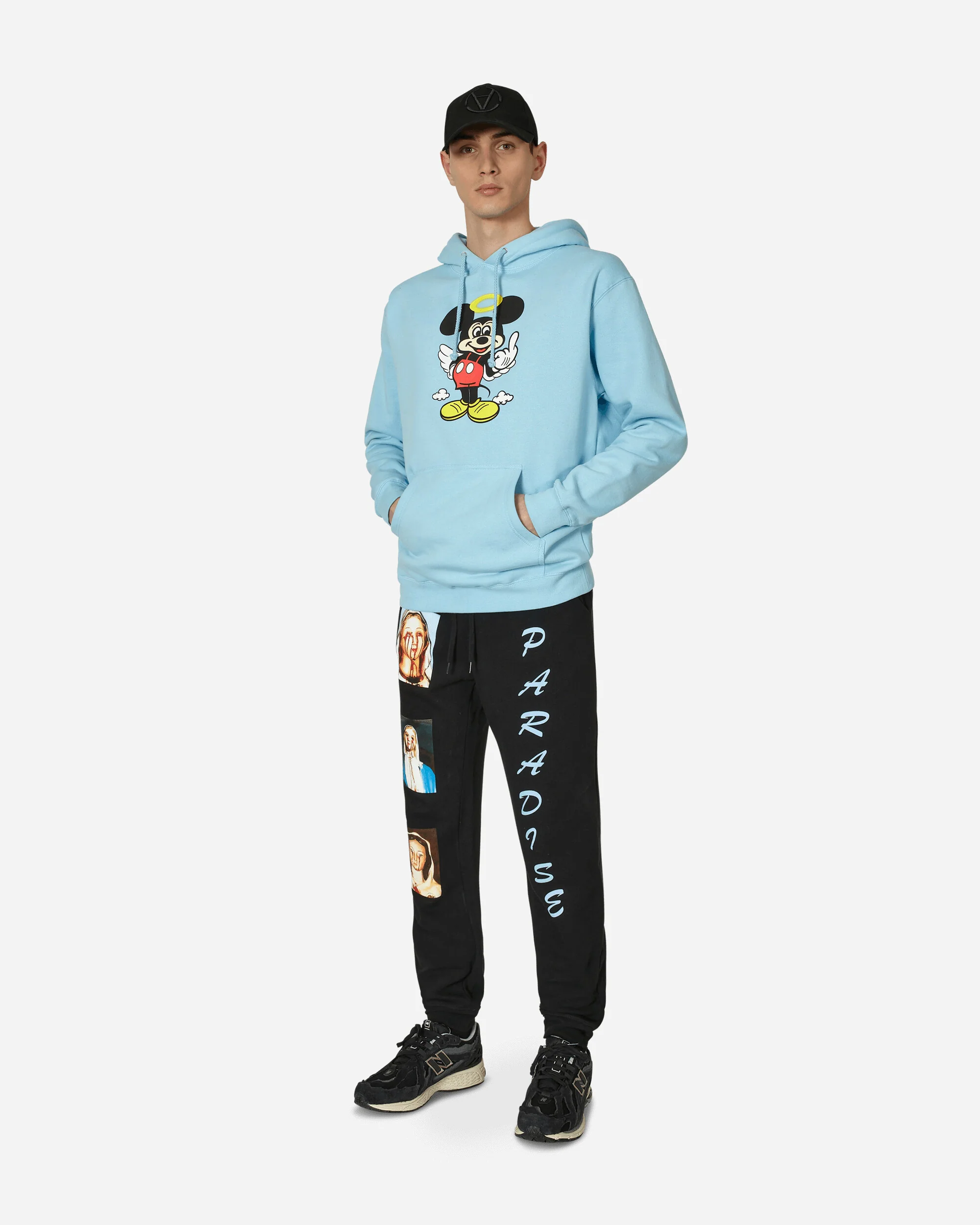 Fuck You Hooded Sweatshirt Blue - Image 4