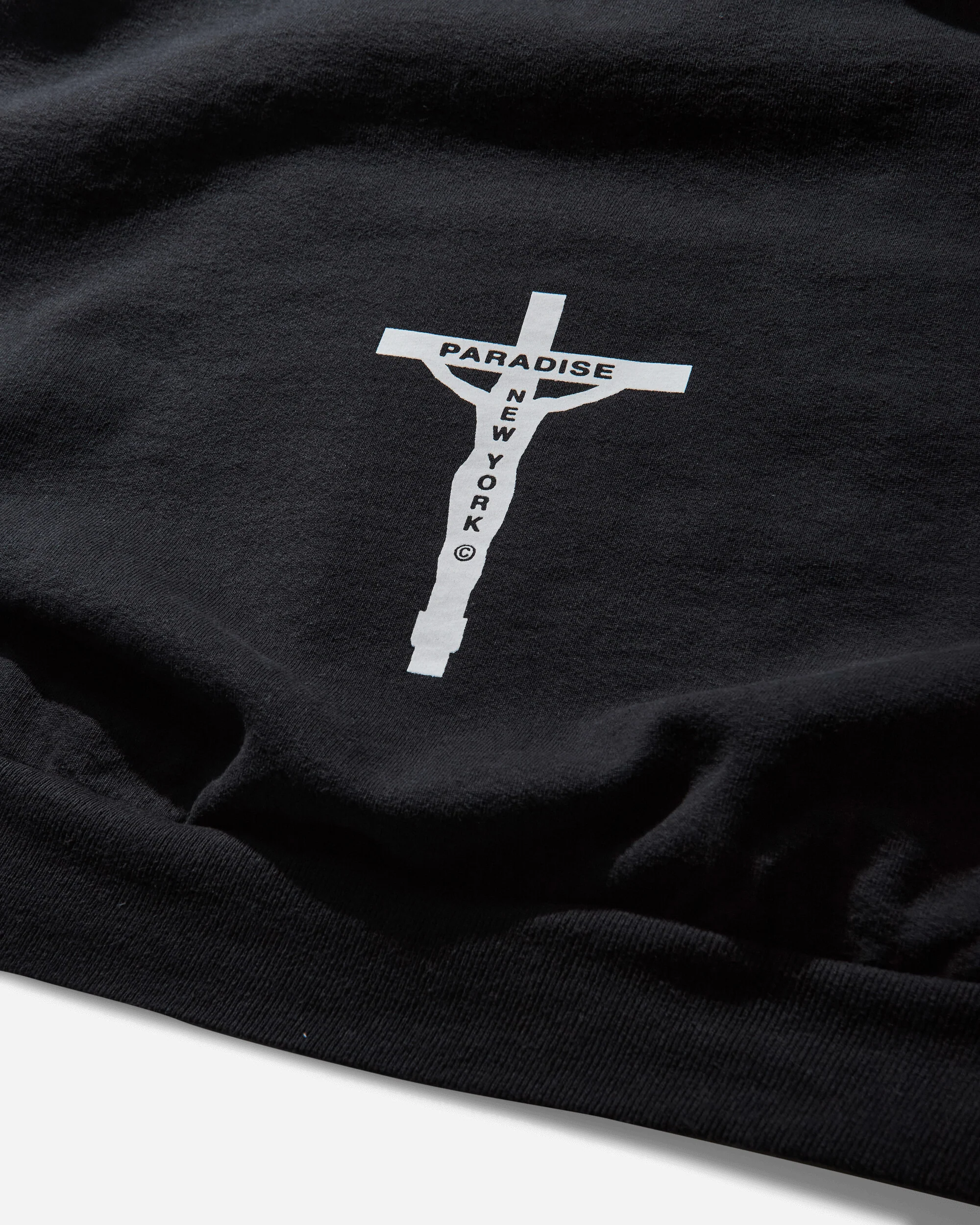 Men's Smiley Jesus Hoodie Black - Image 4