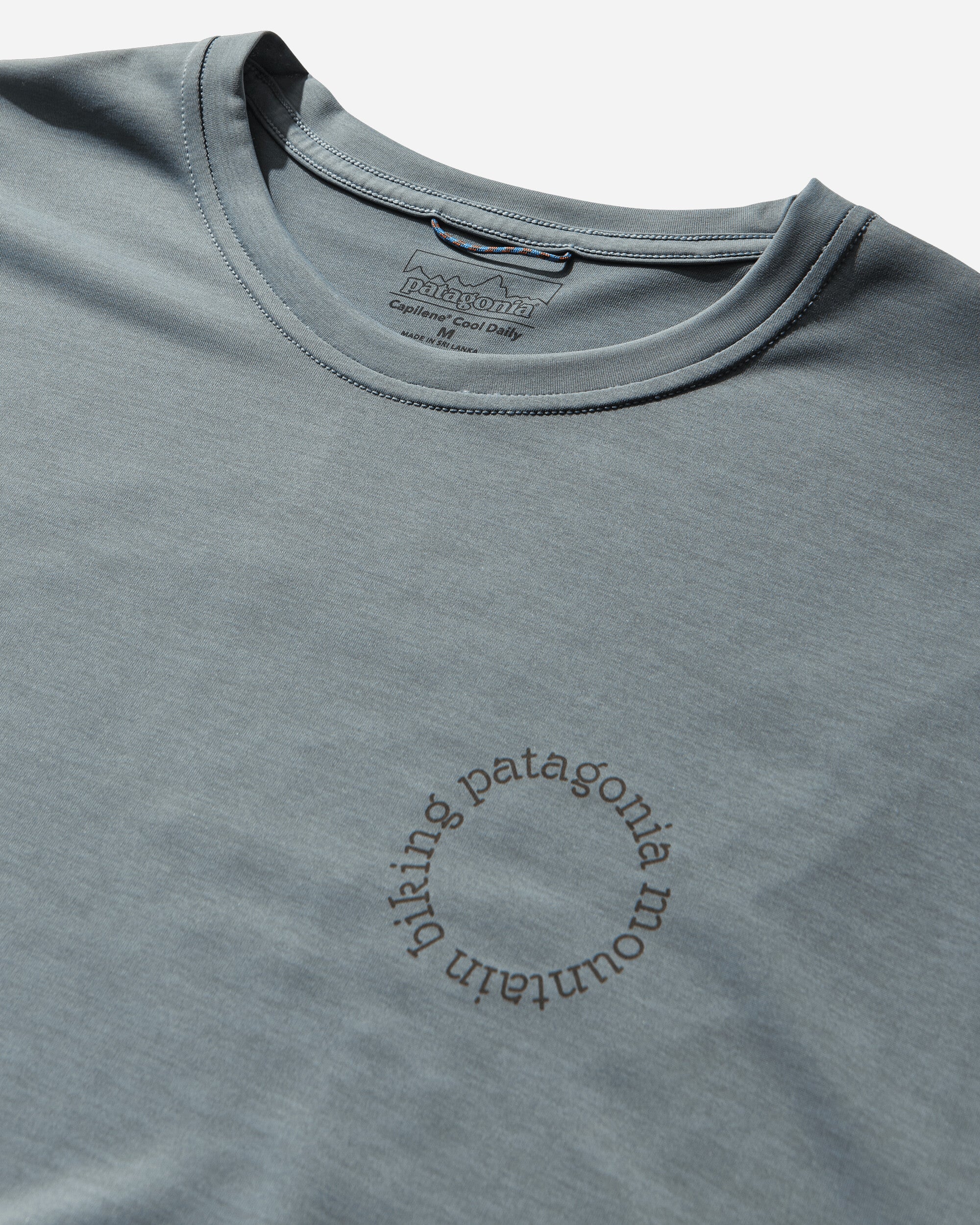 Men's Capilene Cool Daily Shirt Spoke Stencil Blue Sage - Image 4