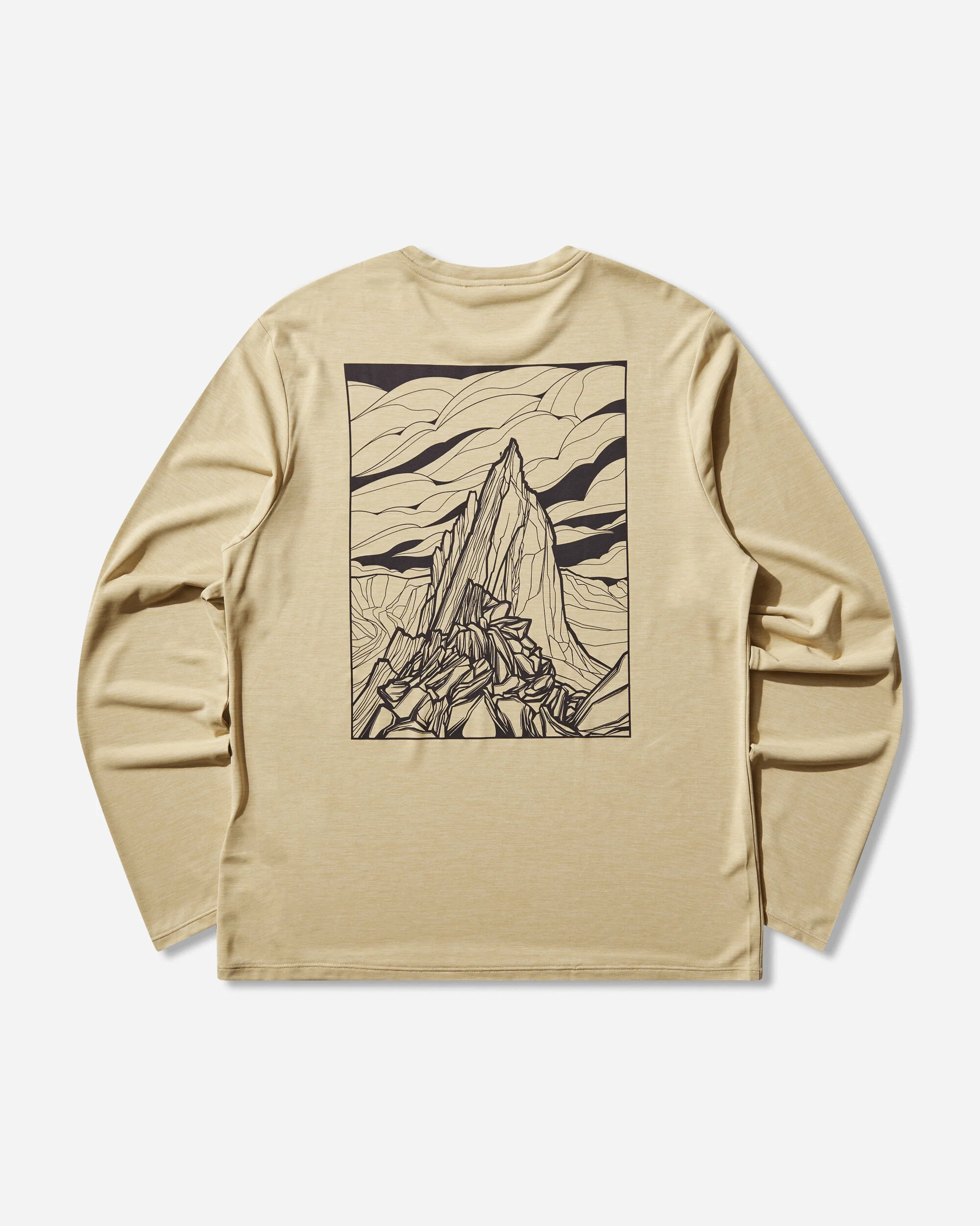 Men's Capilene Cool Daily Longsleeve Shirt Cloud Crag Limestone Yellow - Image 2