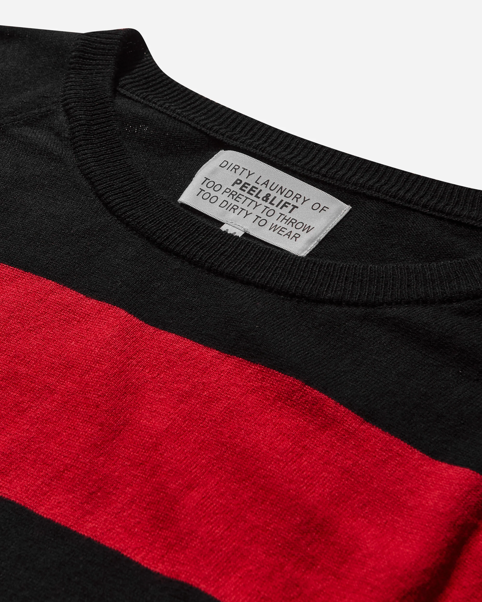 Damaged Stripe Jumper Black / Red - Image 3