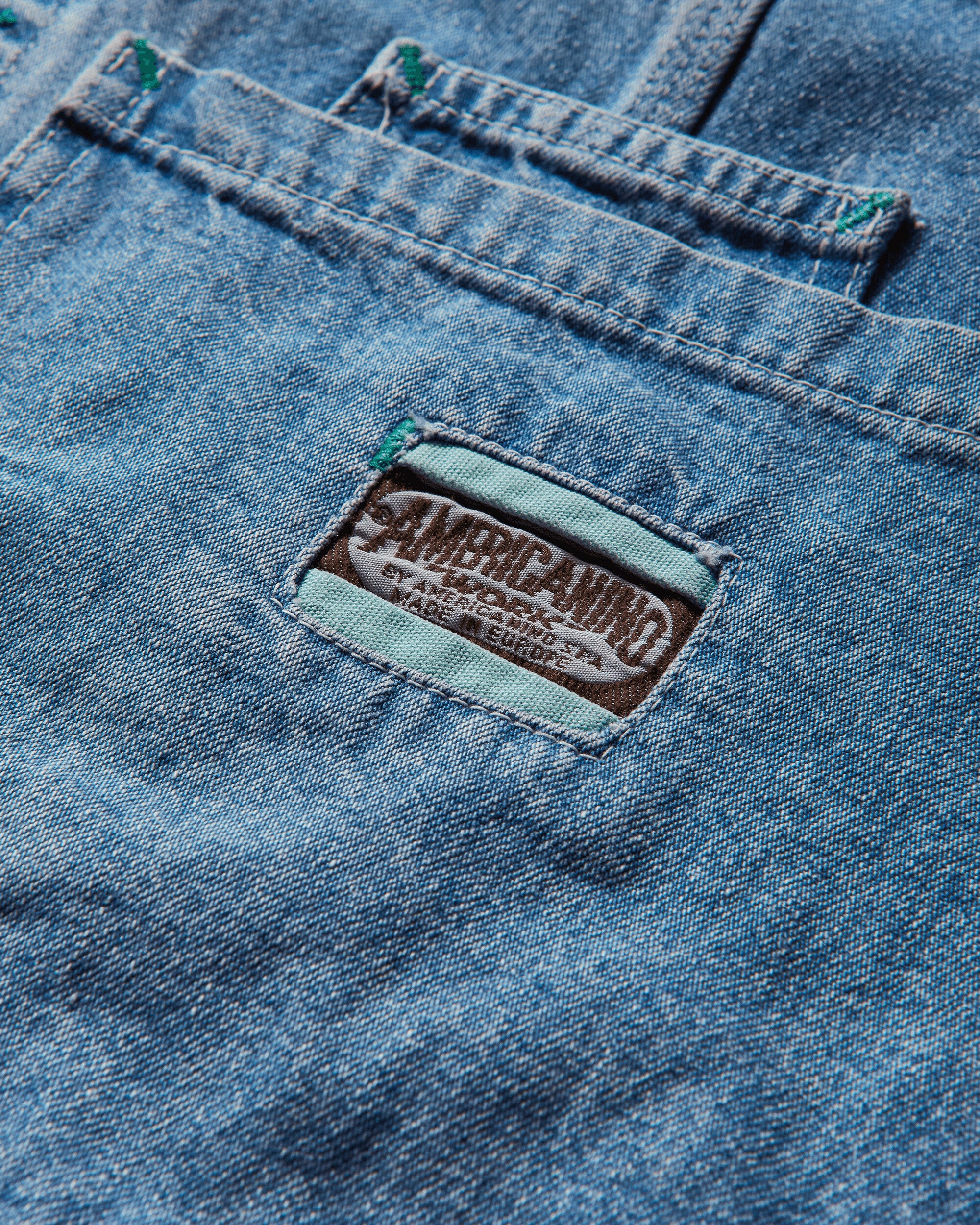 Men's Denim Work Jacket Blue - Image 3