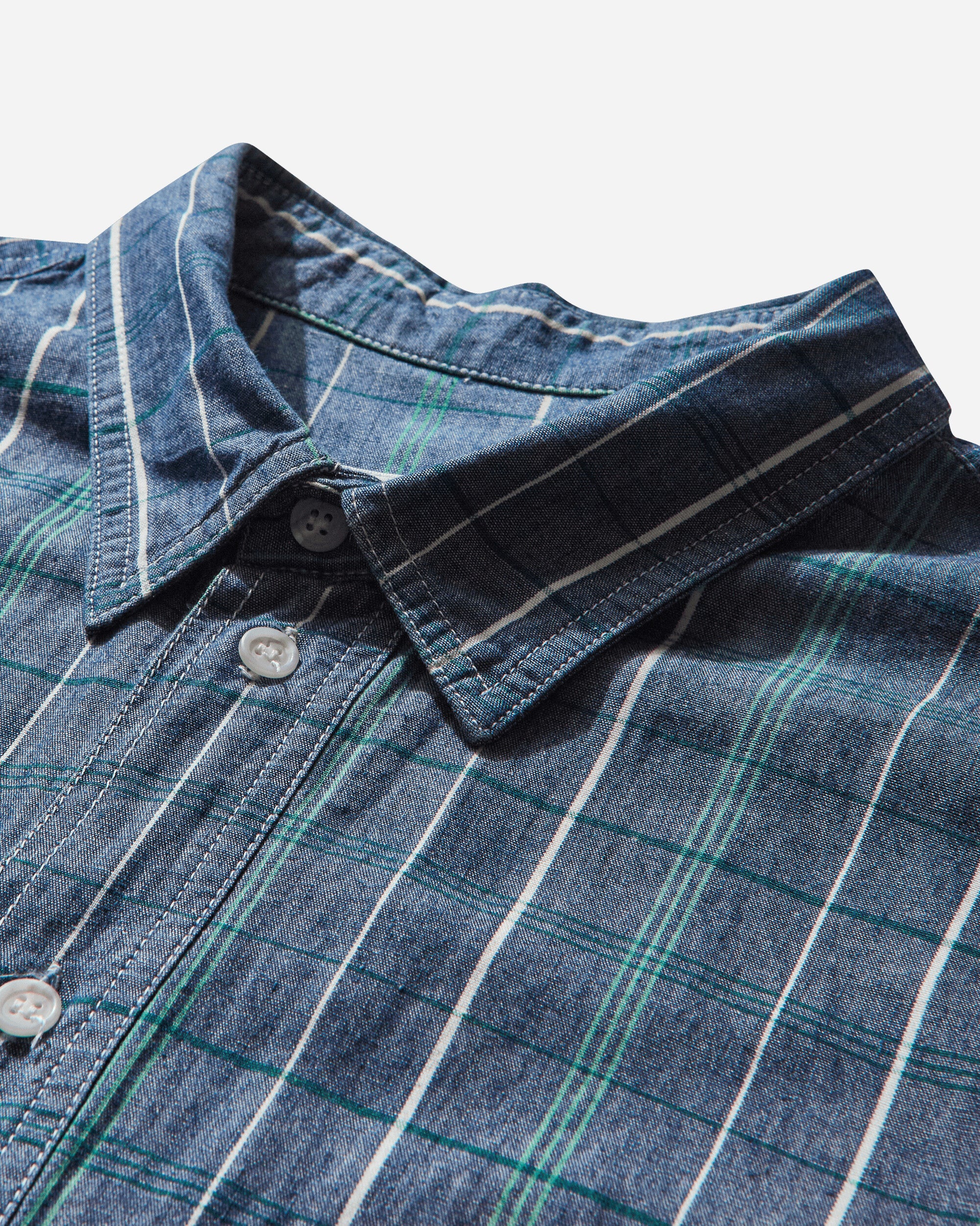 Men's Checked Shirt Blue - Image 3