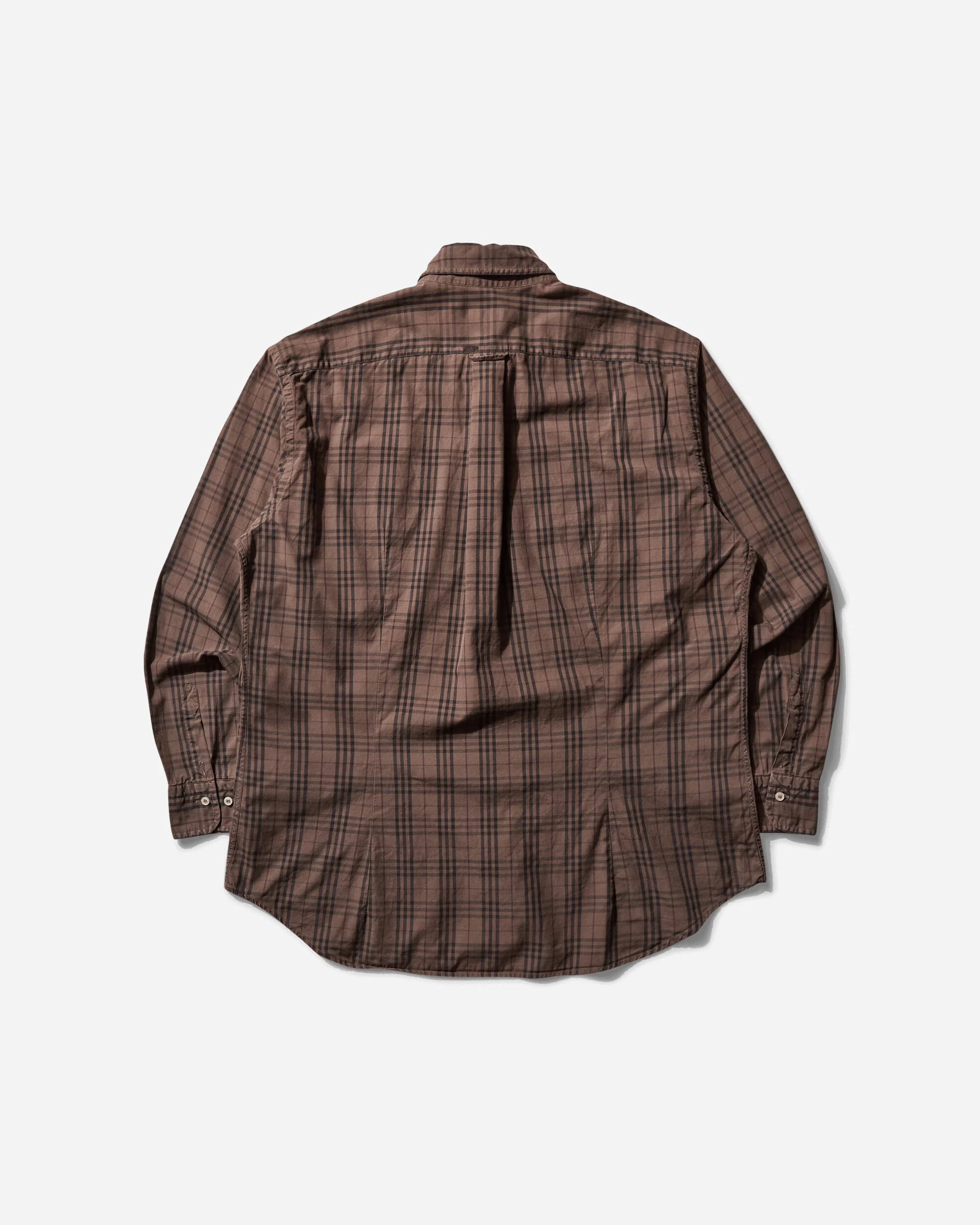 Men's Checked Shirt Brown - Image 2