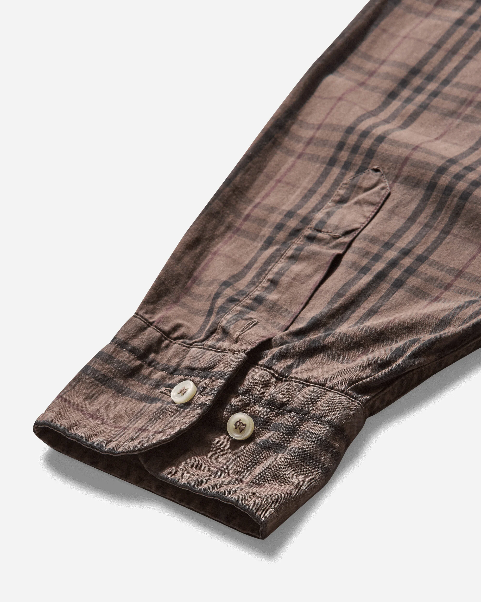 Men's Checked Shirt Brown - Image 4