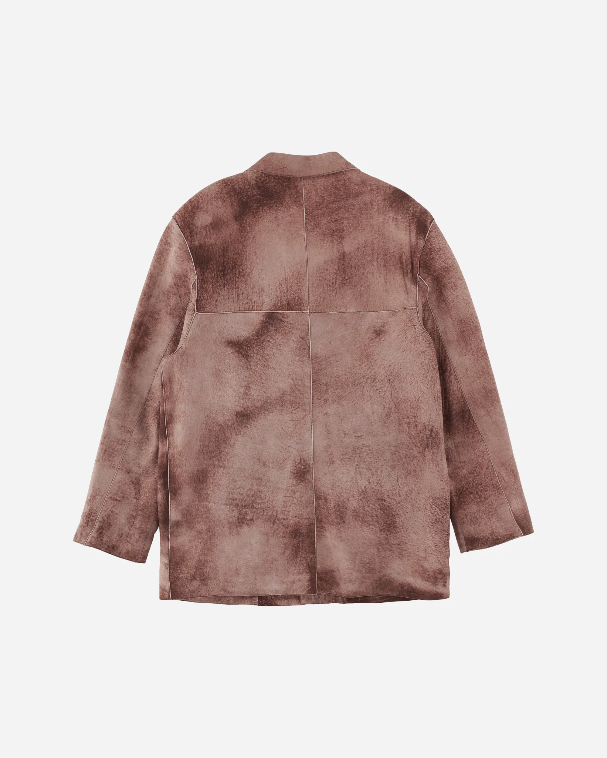 Men's Suede Single Line Jacket Red - Image 2