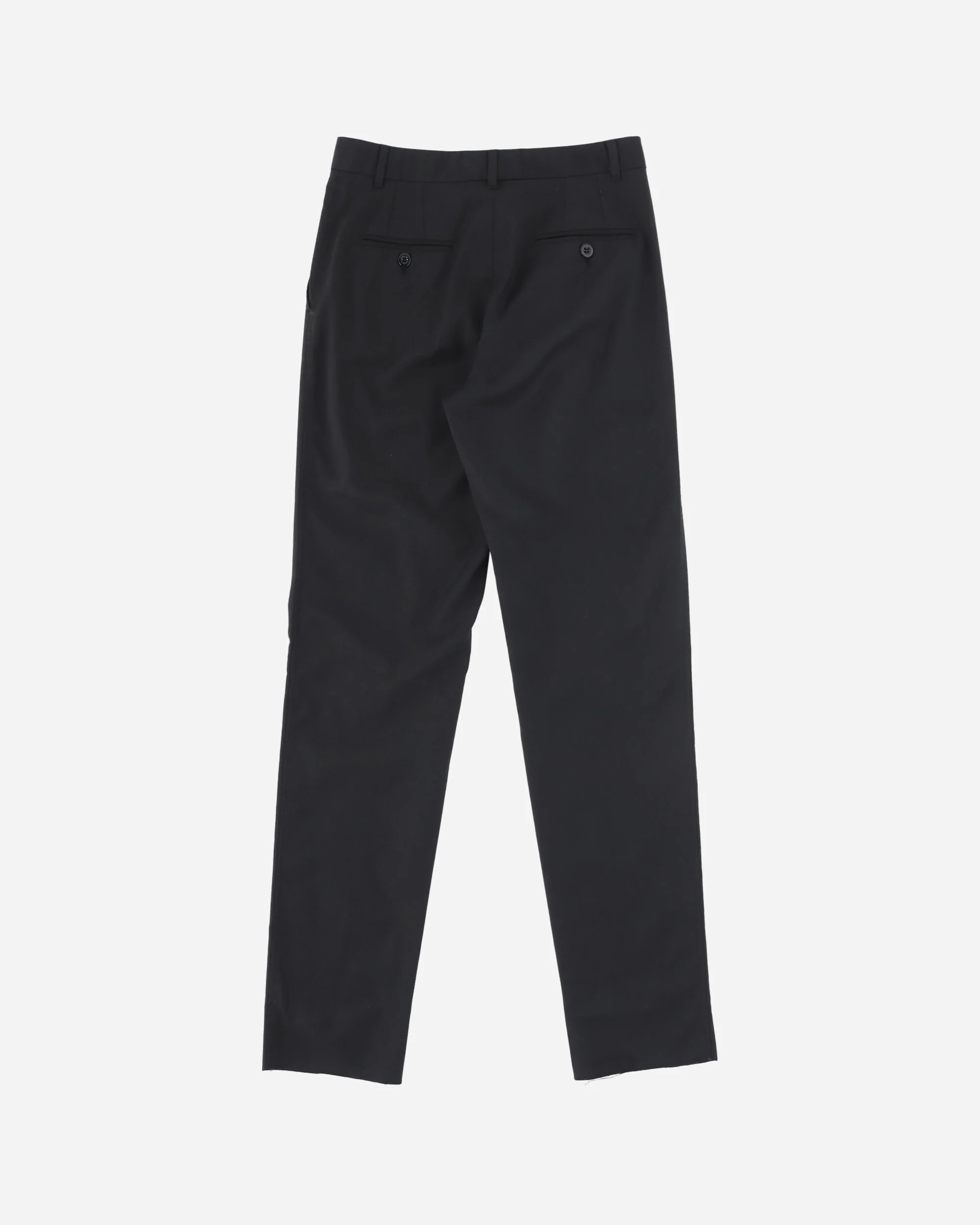 Women's Straight Pleated Trousers Black - Image 2