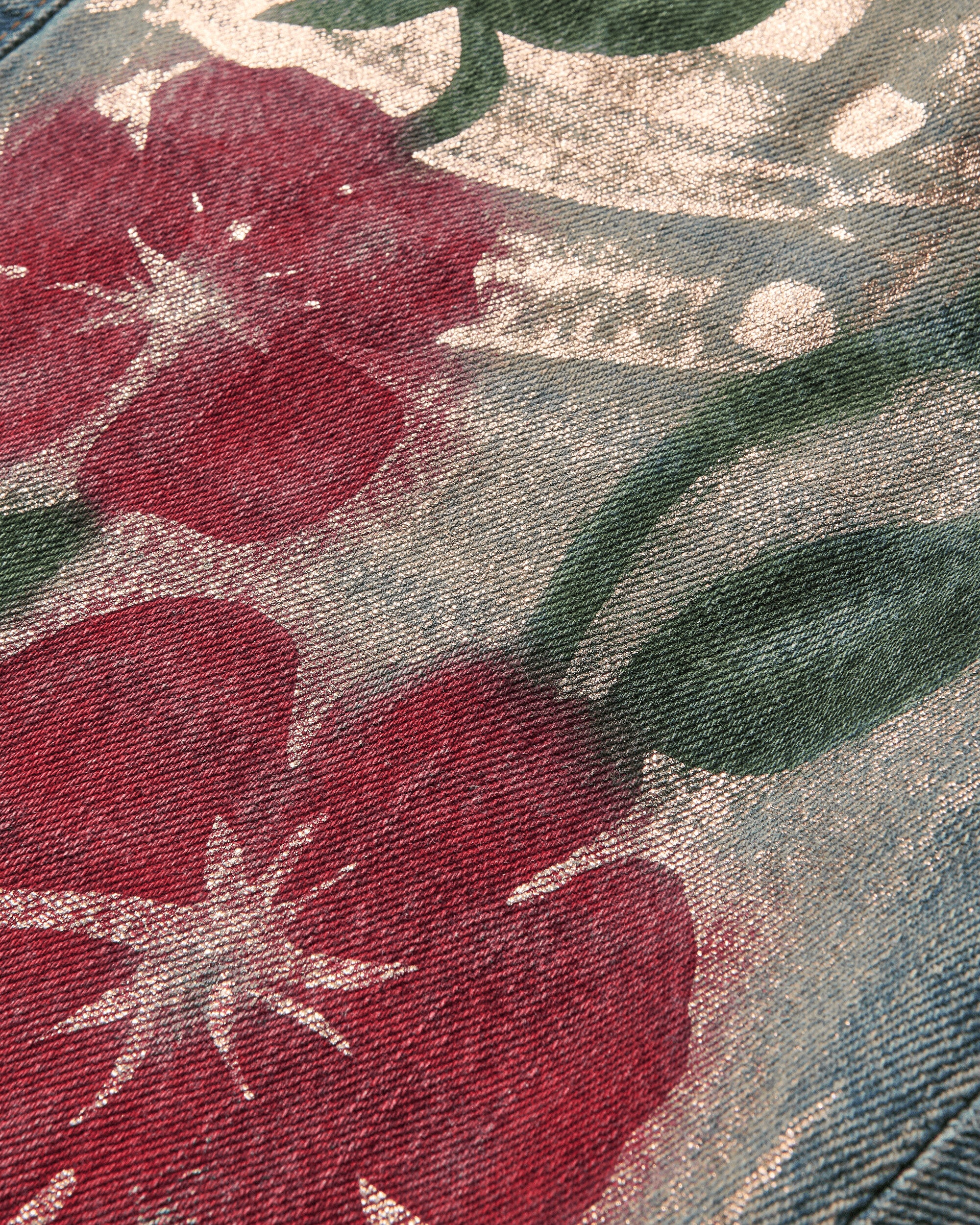 Women's Flower Jeans Blue - Image 3