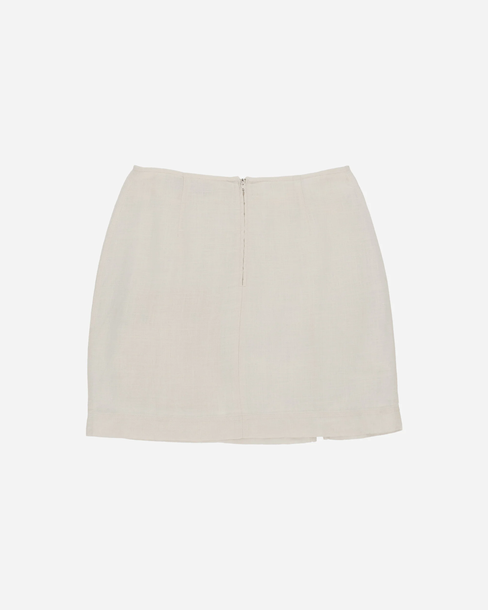 Women's Linen Skirt White - Image 2