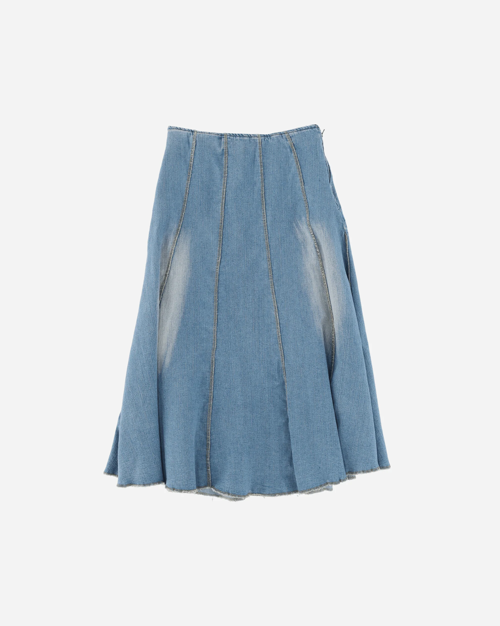 Women's Long Denim Skirt Blue - Image 2