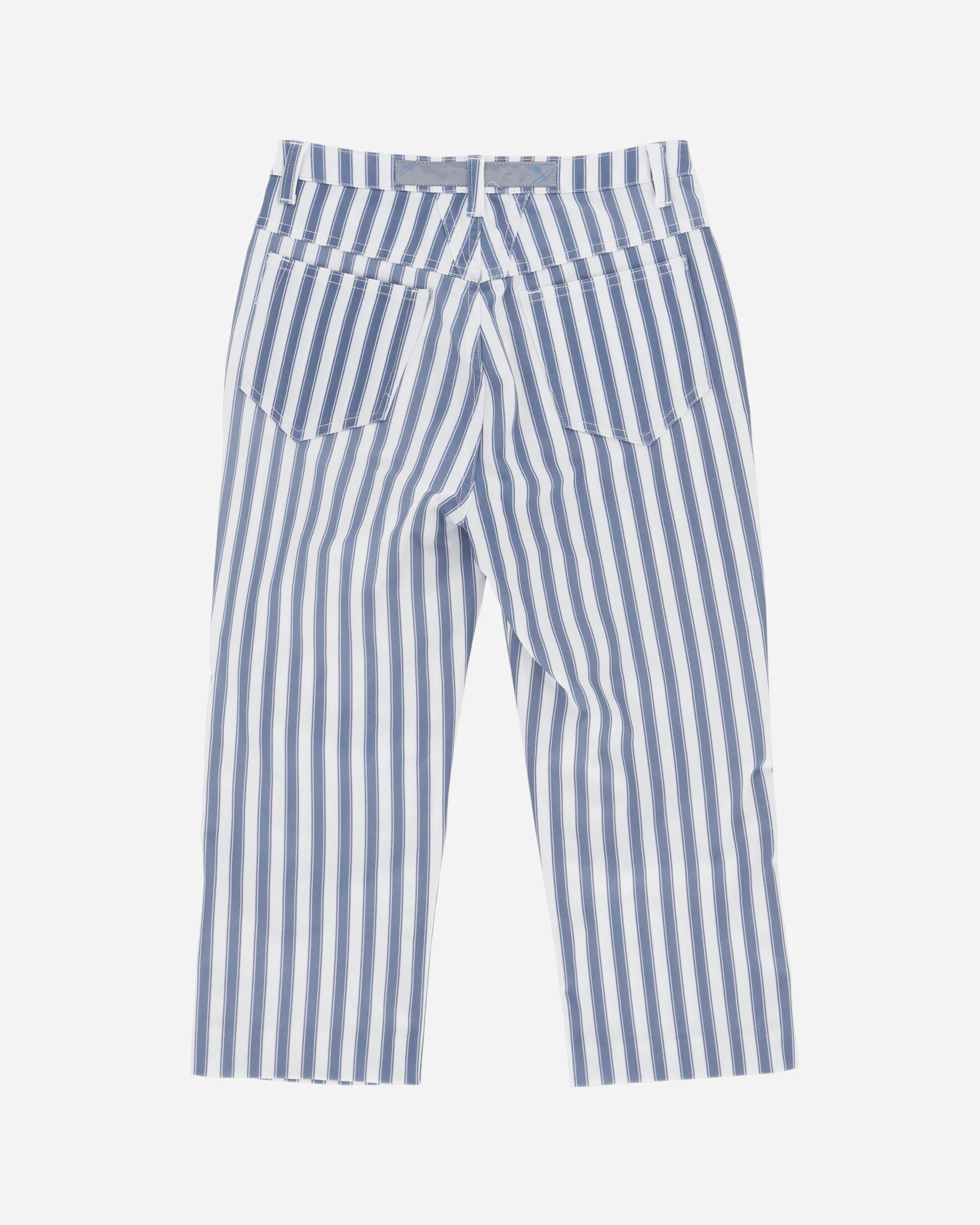 Women's Striped Capri Trousers Blue - Image 2