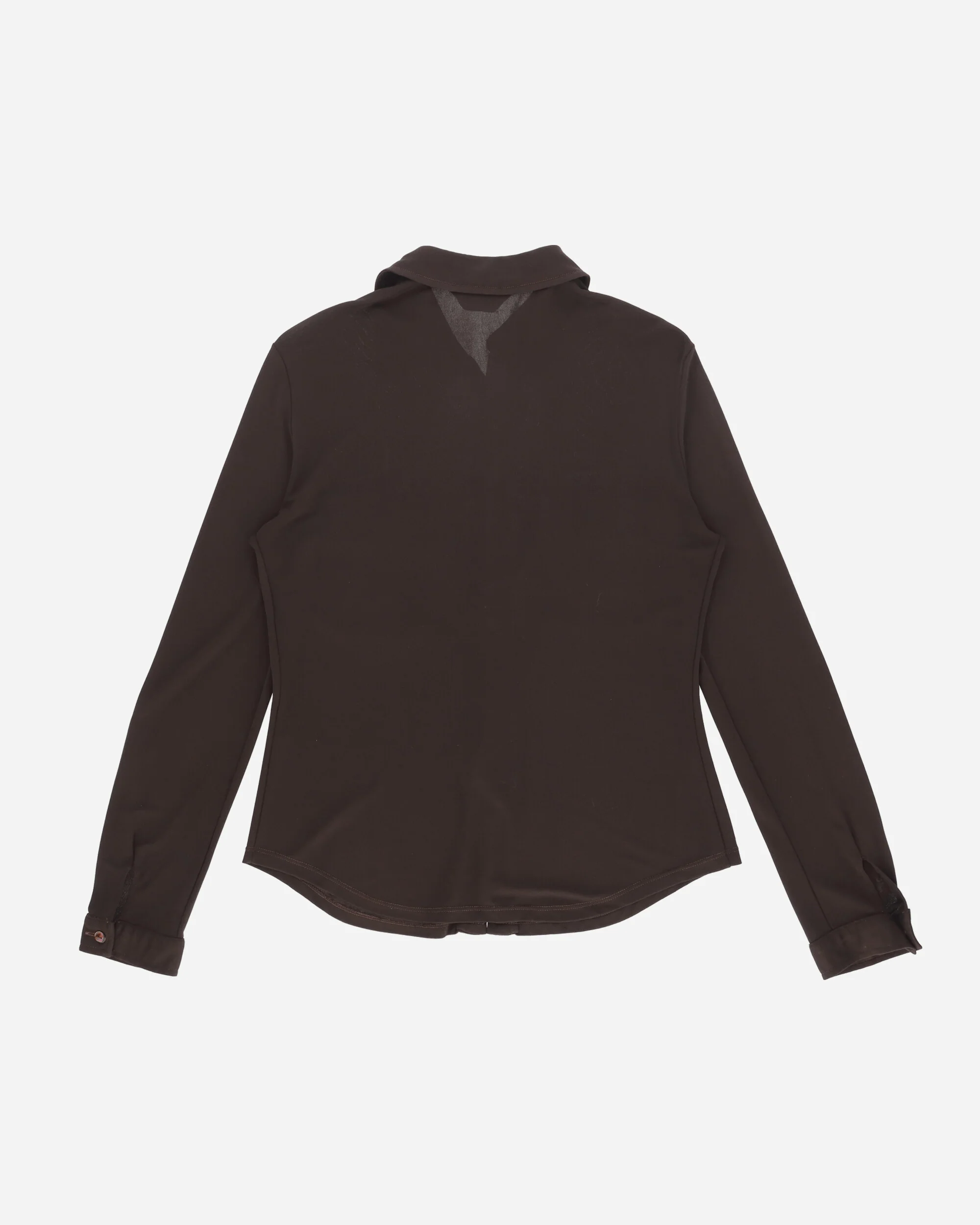 Women's Mesh Longsleeve Shirt Brown - Image 2