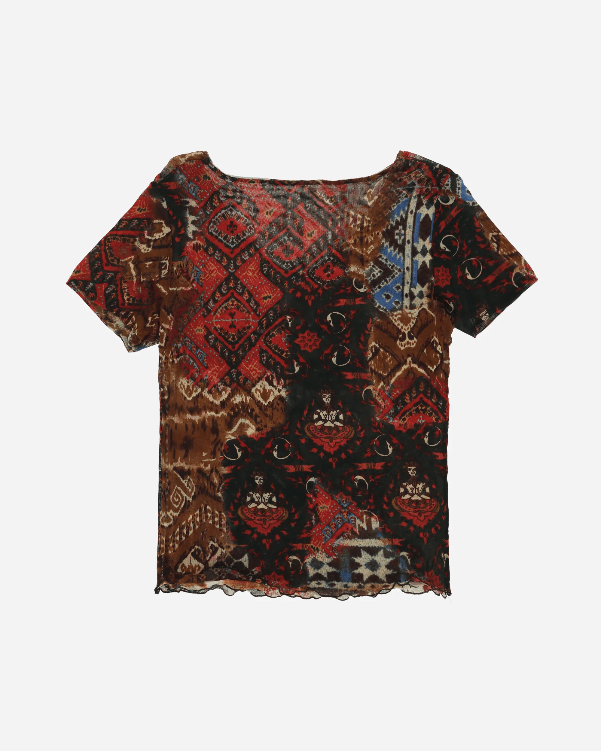 Women's Reversible Mesh Top Red - Image 2