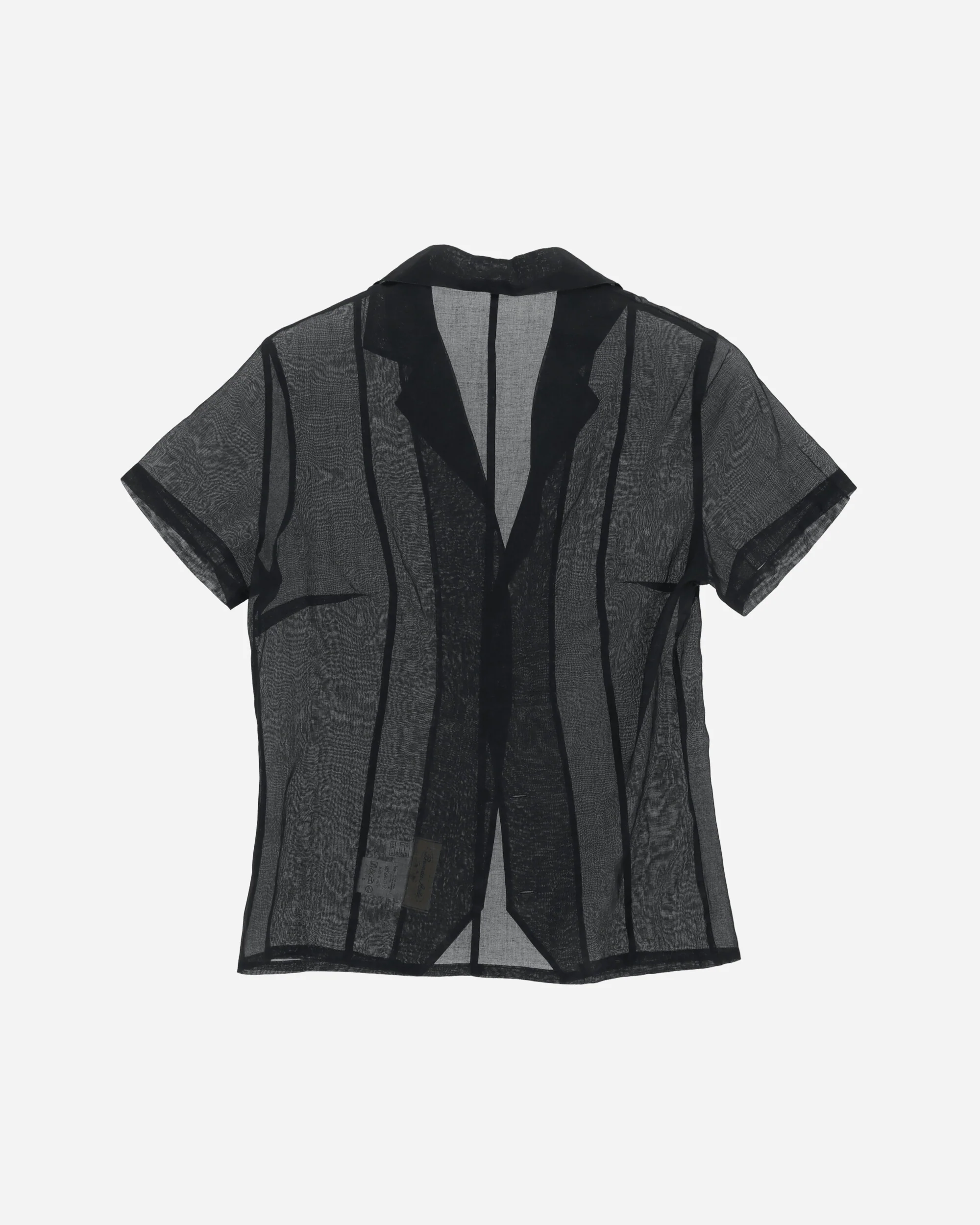 Women's Structured Mesh Top Black - Image 2