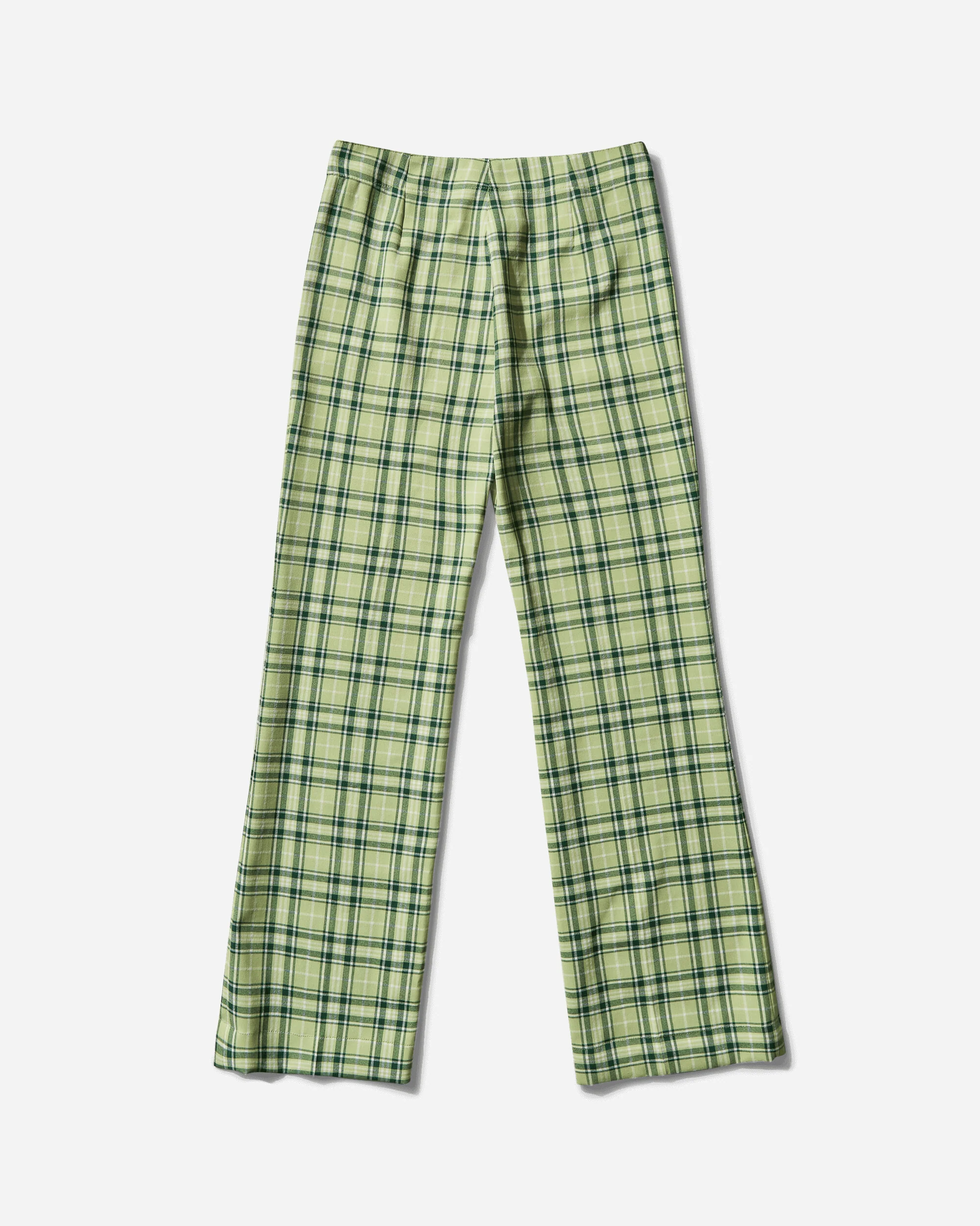 Women's Checked Trousers Green - Image 2