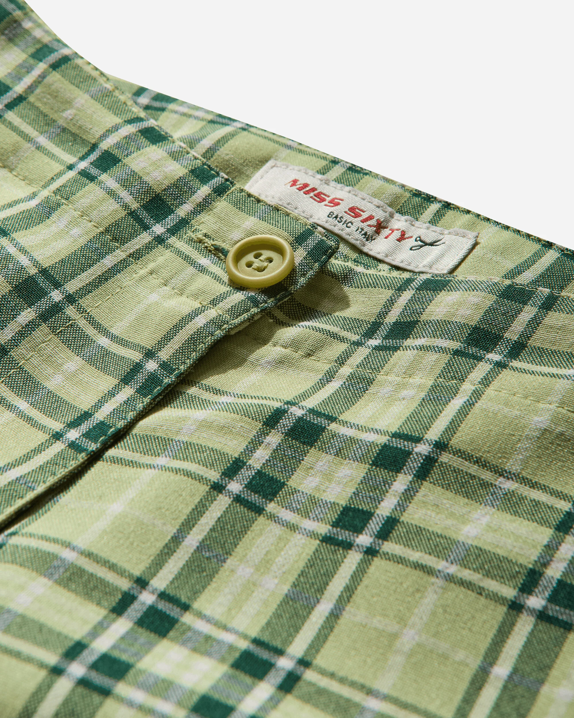 Women's Checked Trousers Green - Image 3