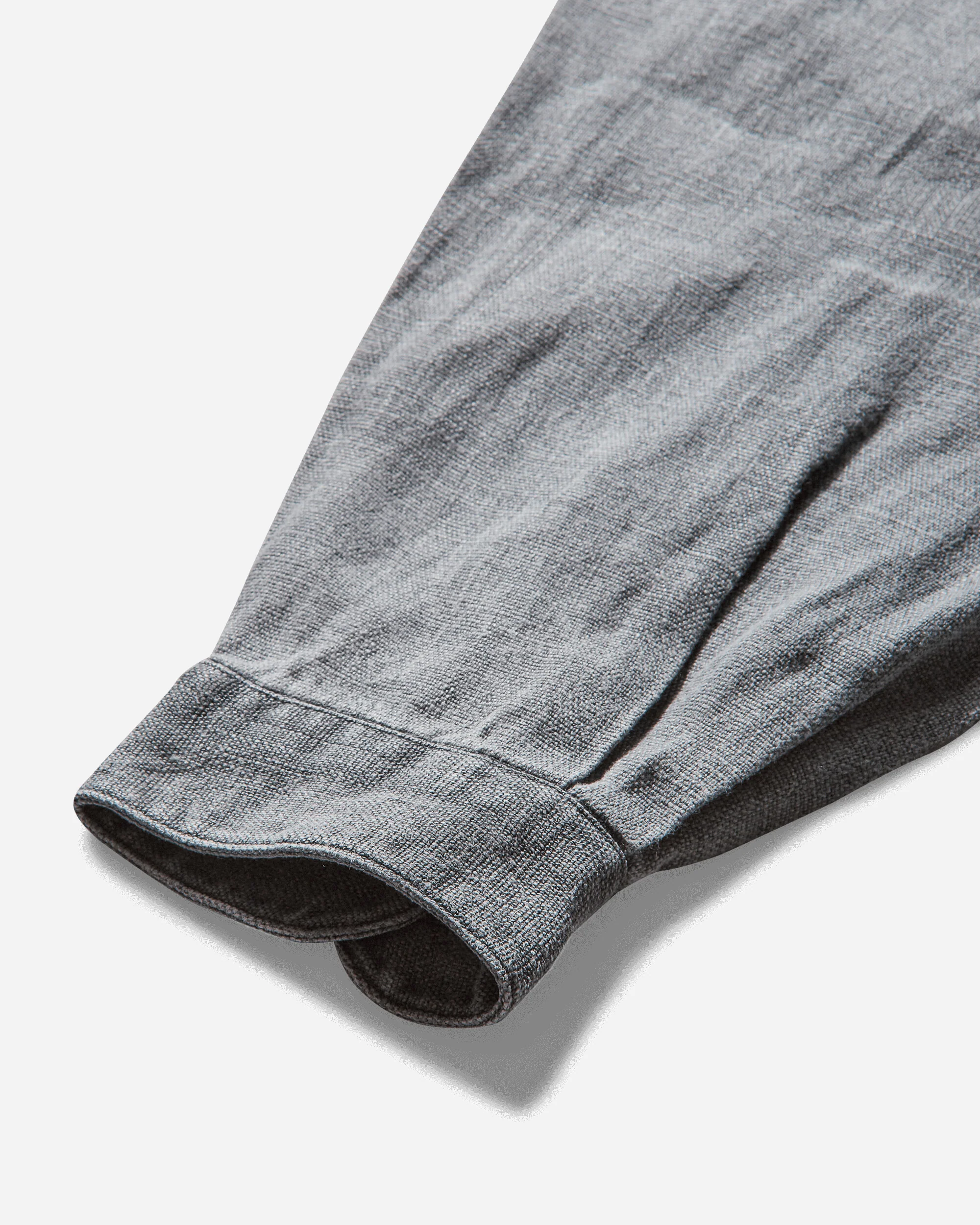 Women's Raw Linen Overshirt Grey - Image 4