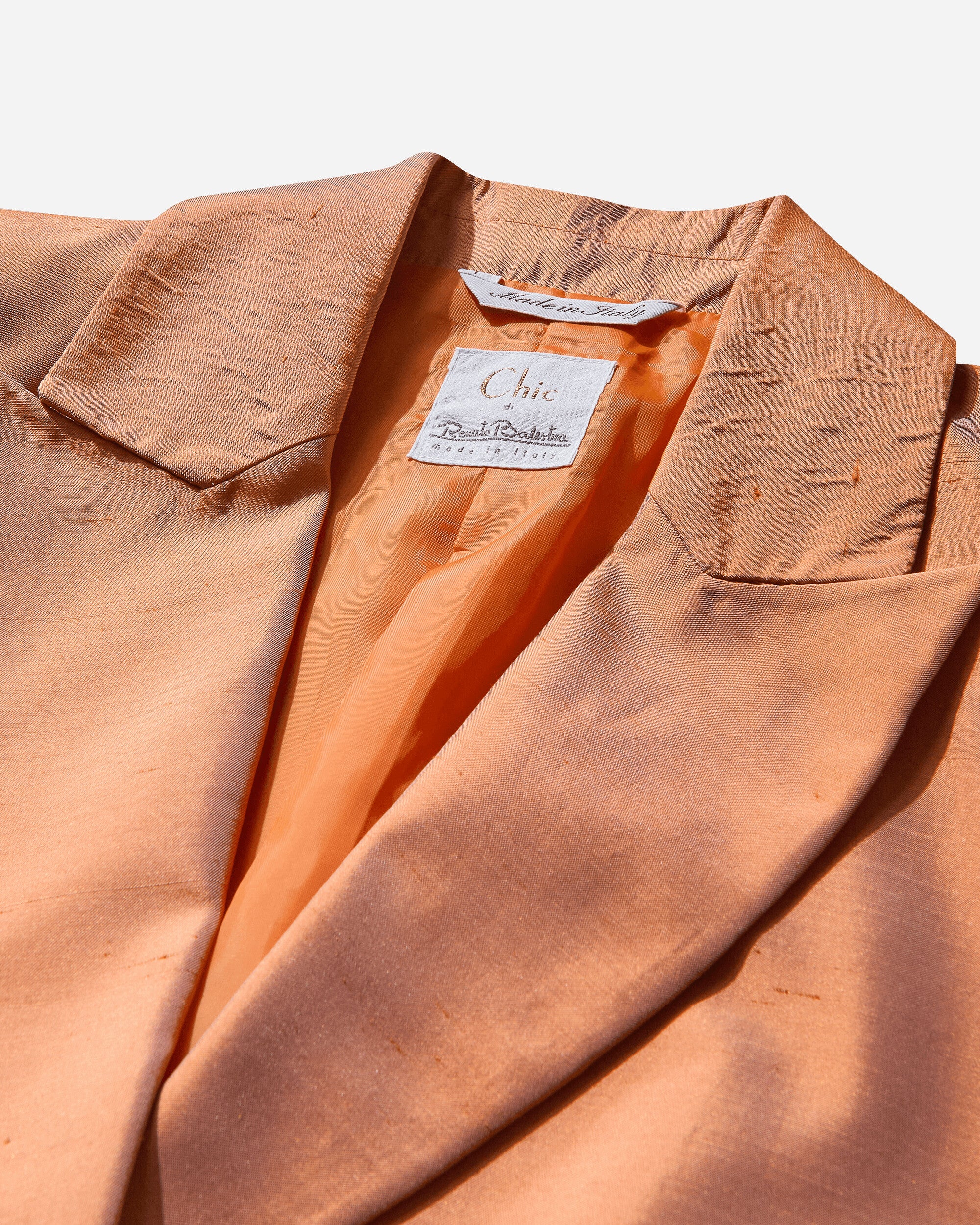 Women's Iridescent Silk Suit Orange - Image 6