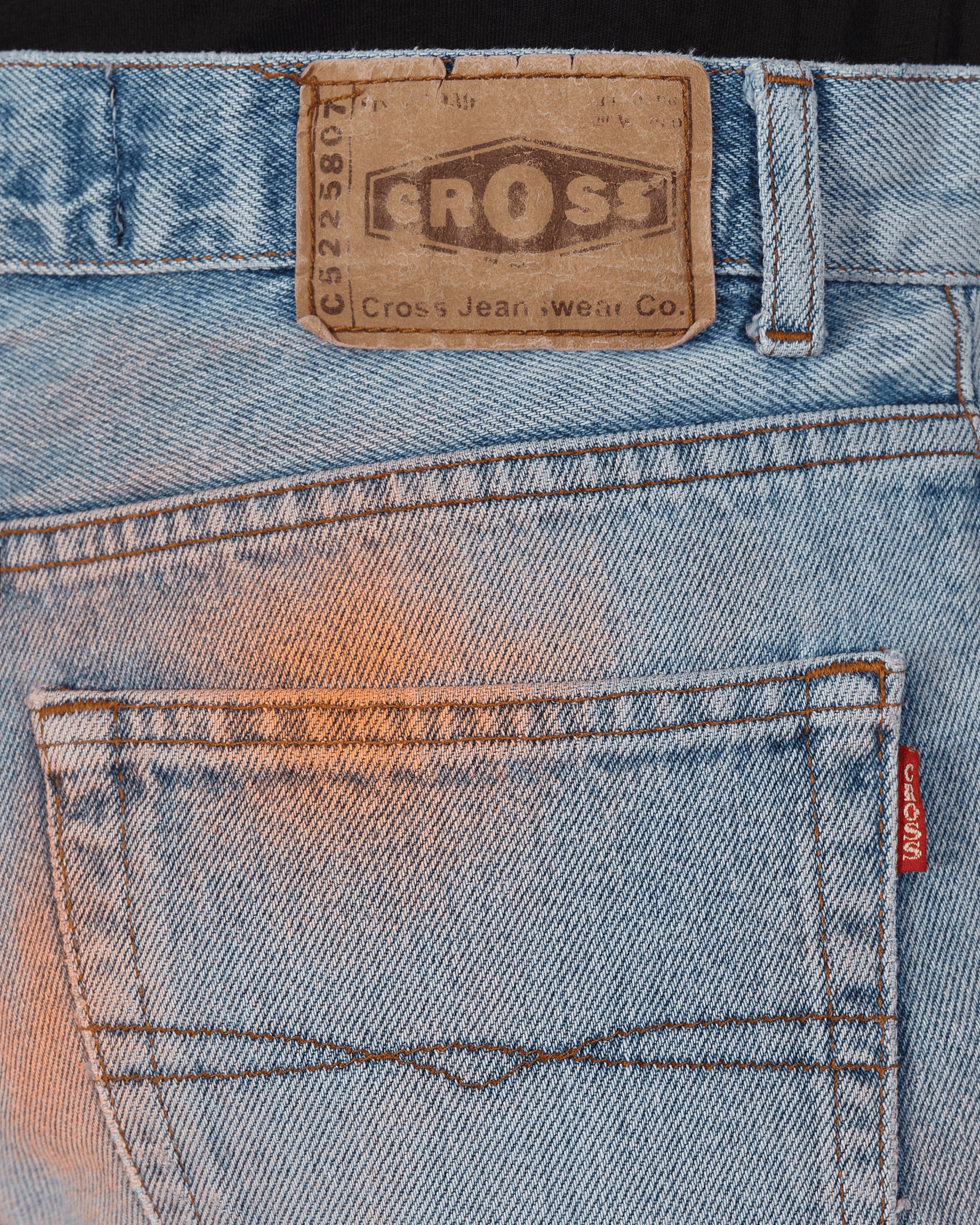 Spray Painted Vintage Denim Pants Blue - Image 5