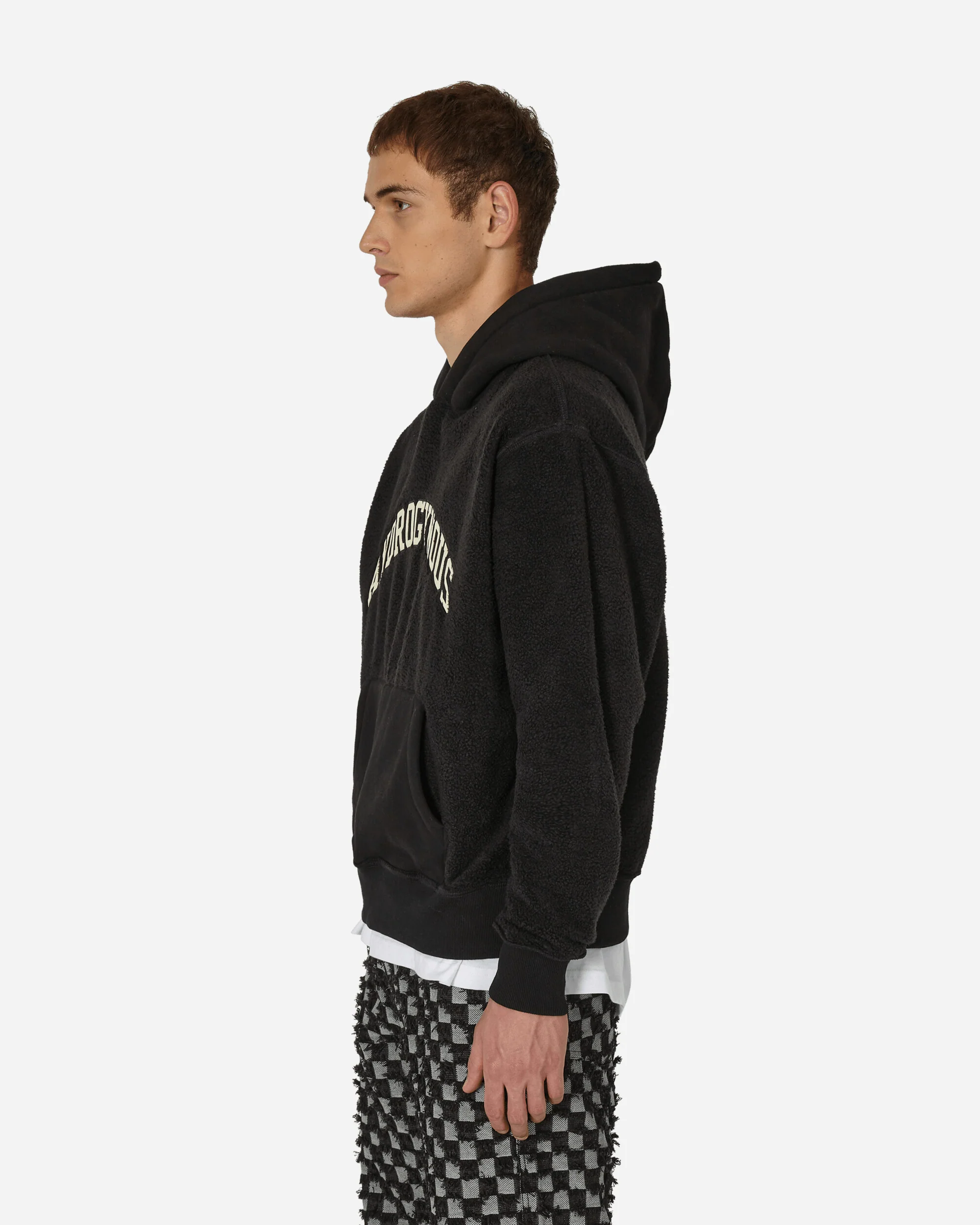 Androgynous Hooded Sweatshirt Black - Image 2