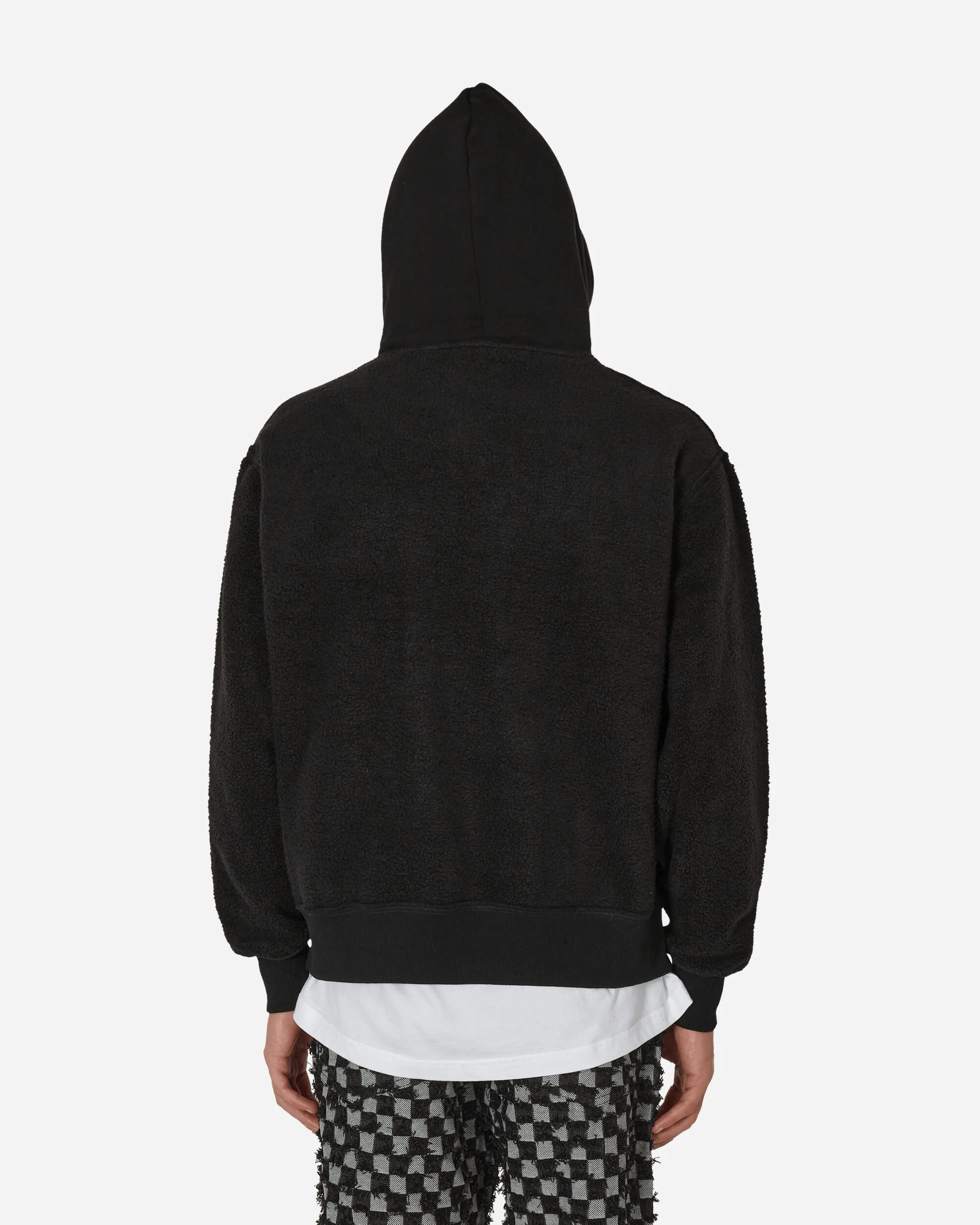 Androgynous Hooded Sweatshirt Black - Image 3