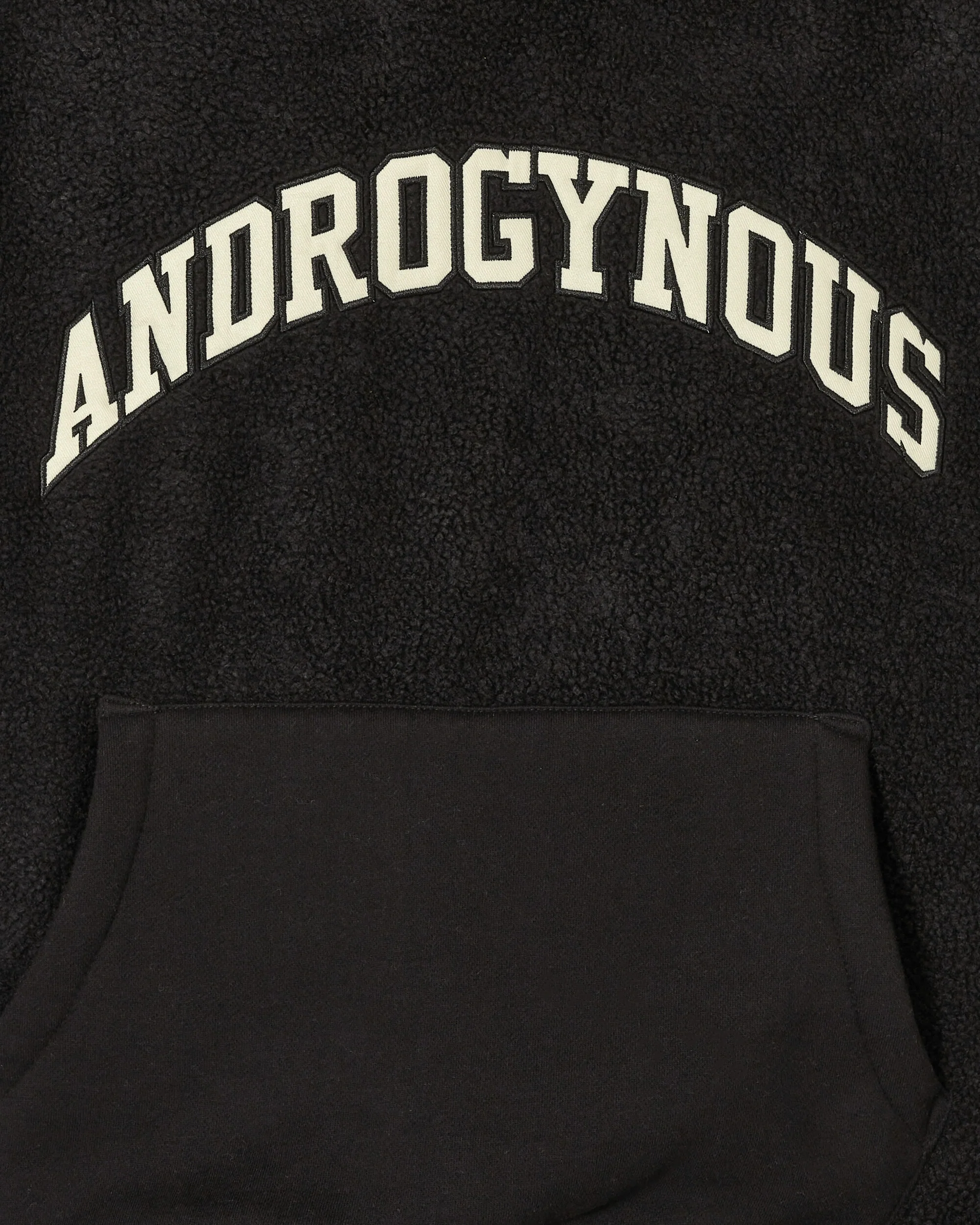 Androgynous Hooded Sweatshirt Black - Image 5