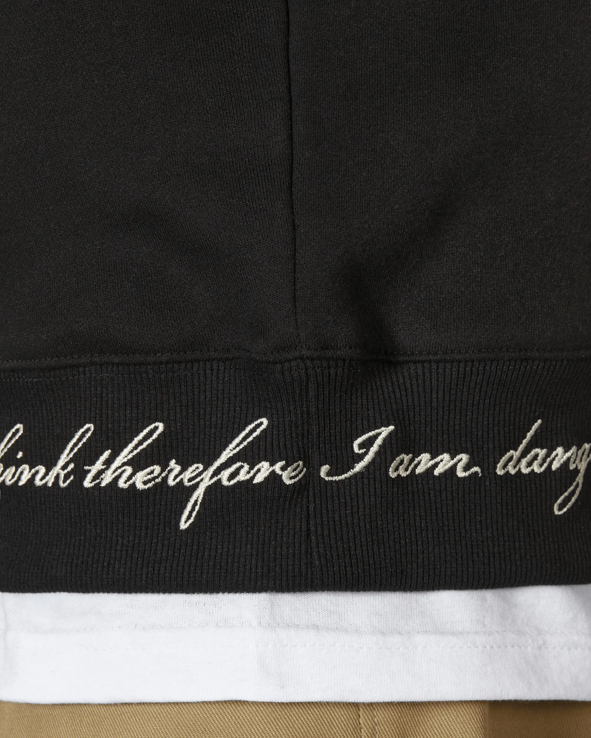 Discourse Hooded Sweatshirt Black - Image 5