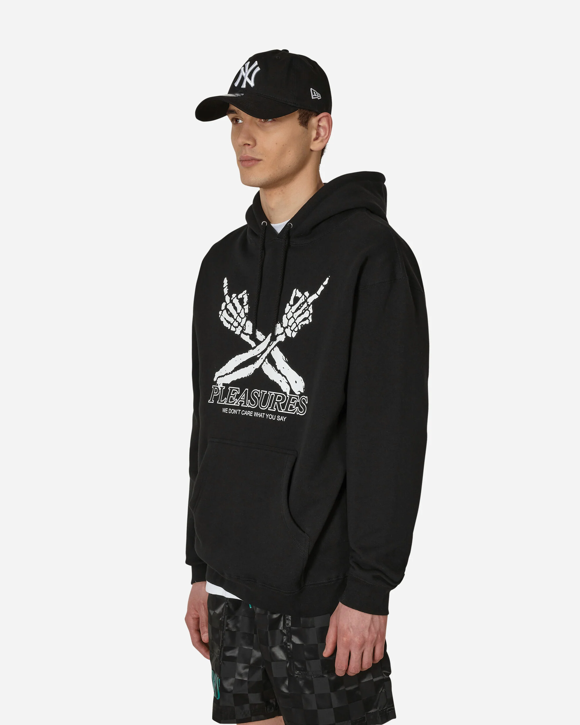 Don't Care Hooded Sweatshirt Black - Image 2