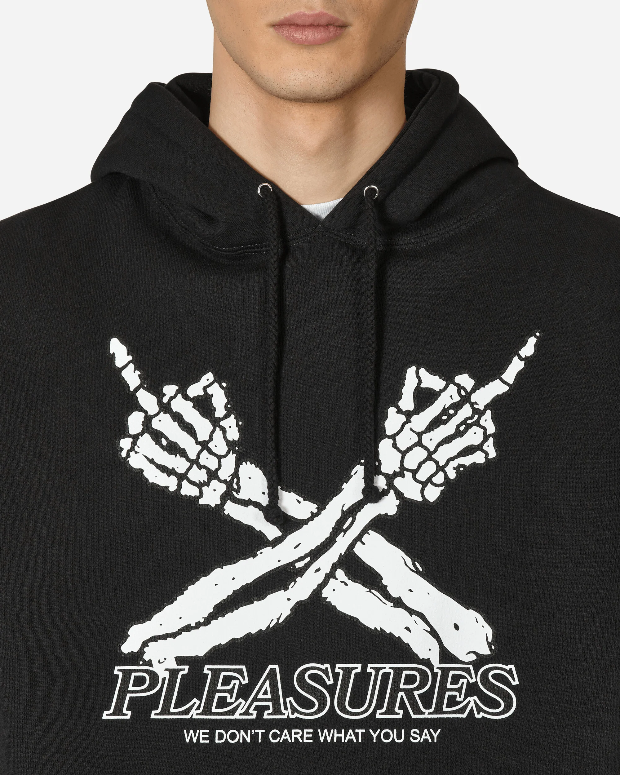Don't Care Hooded Sweatshirt Black - Image 5