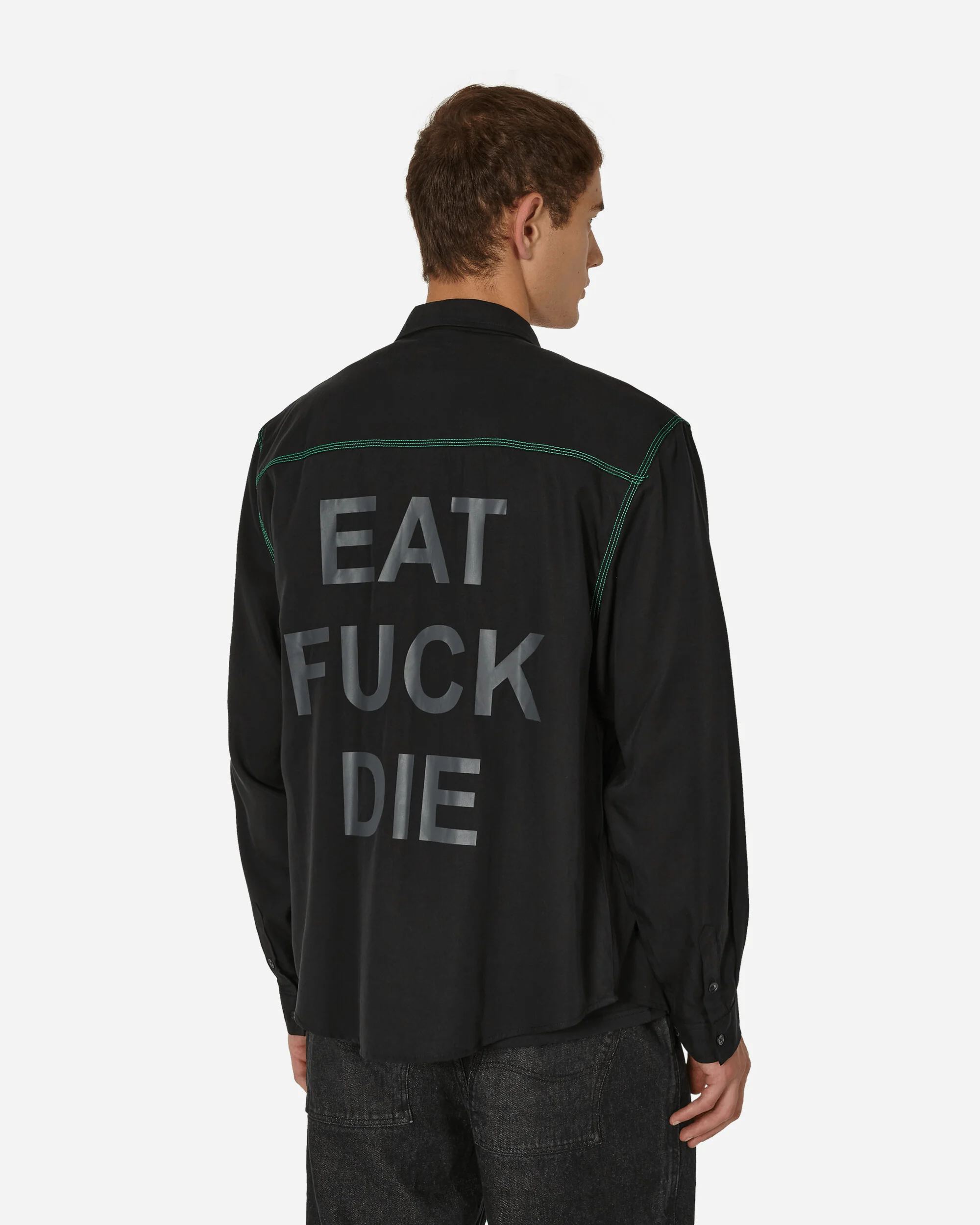 Life Button Down Shirt Black - Image 3