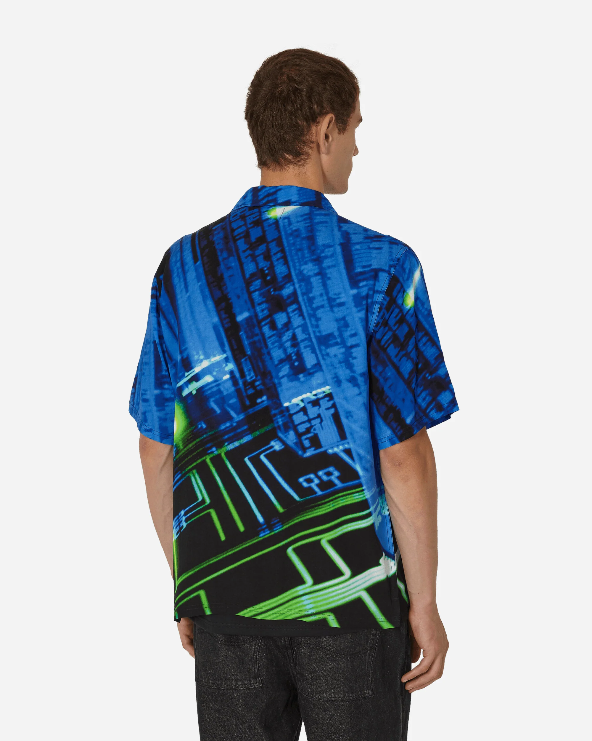 Virus Rayon Button Down Shirt Black - Image 3