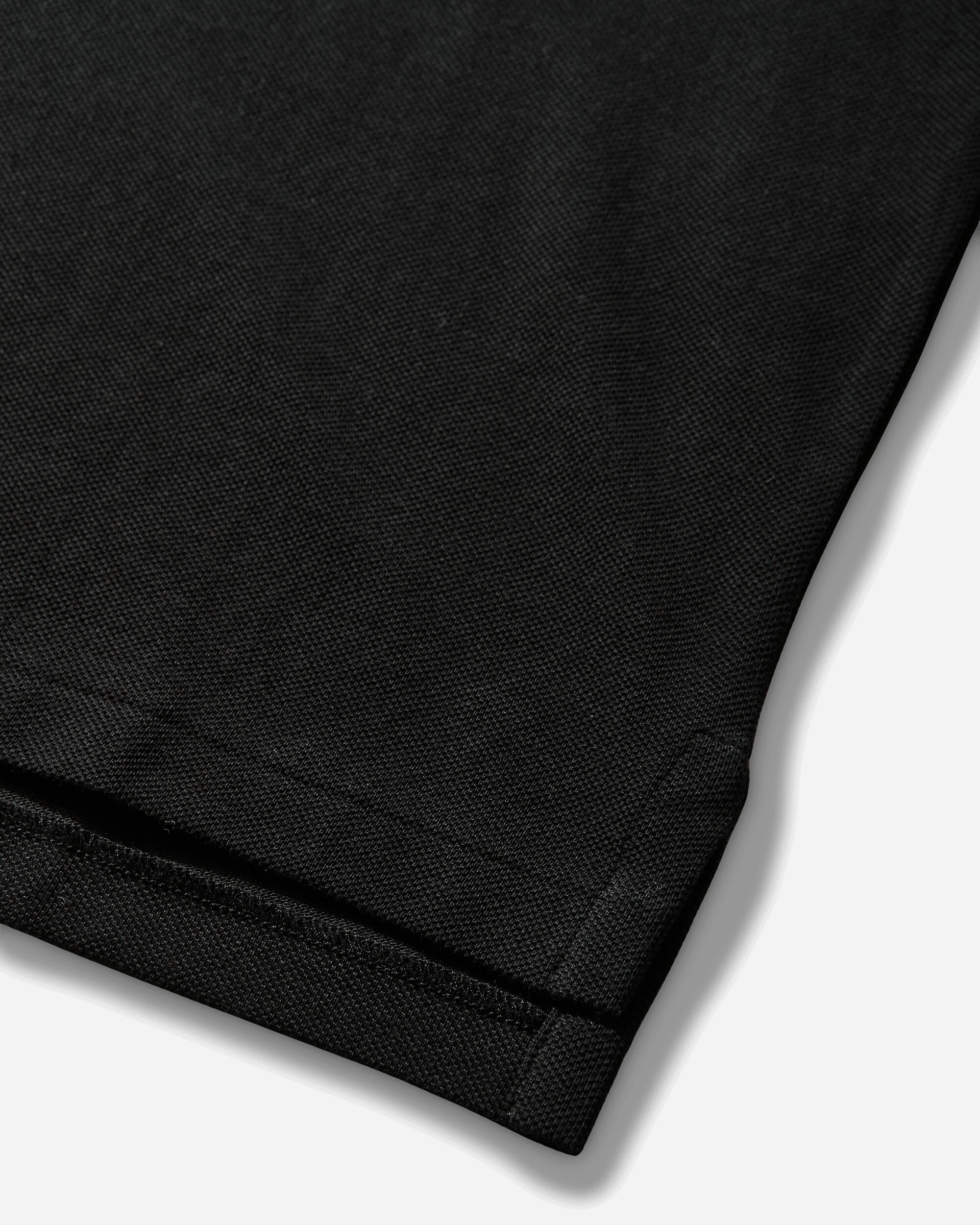Men's Slim Fit Mesh Longsleeve Polo Black - Image 3