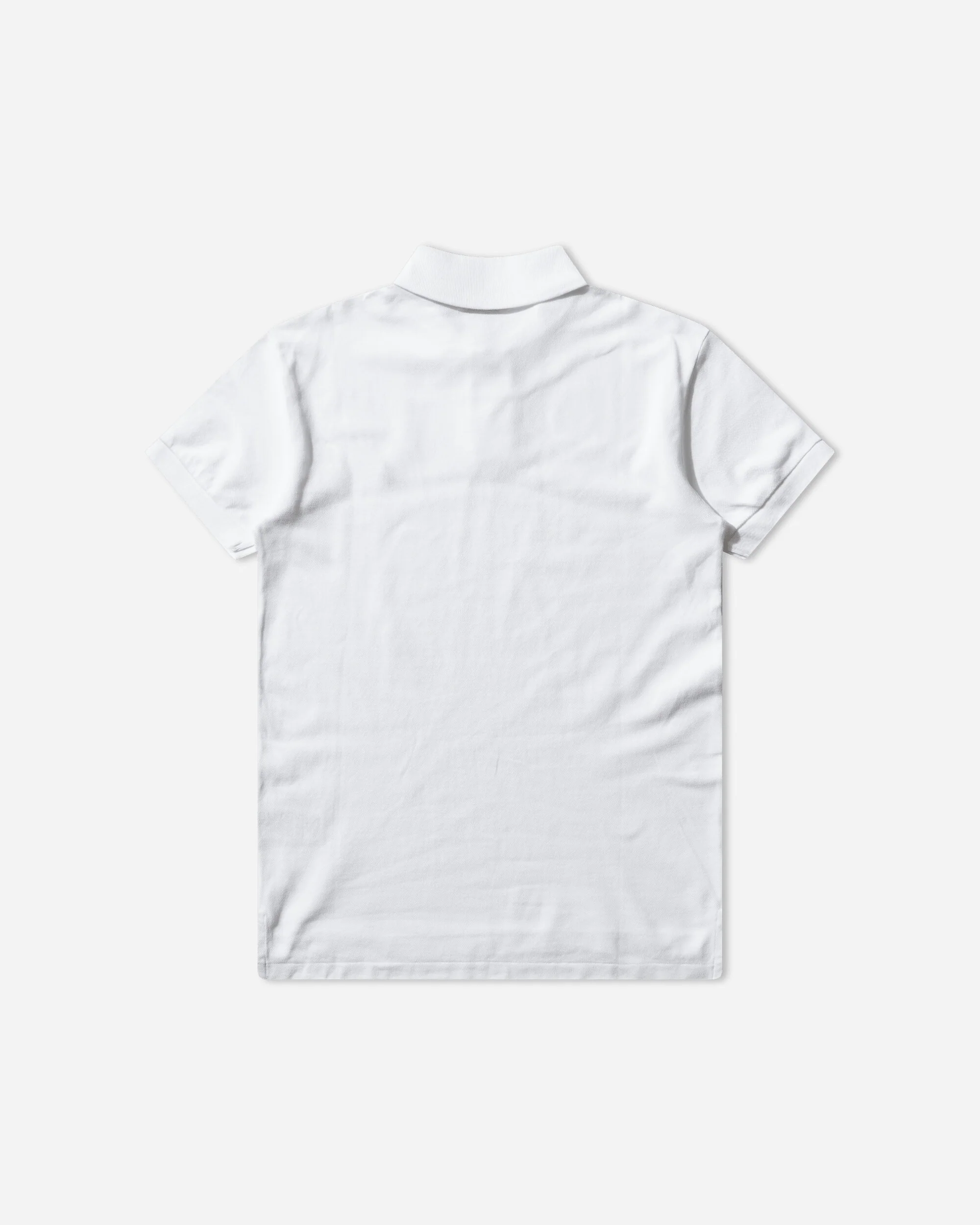 Men's Slim Fit Mesh Polo Shirt White - Image 2