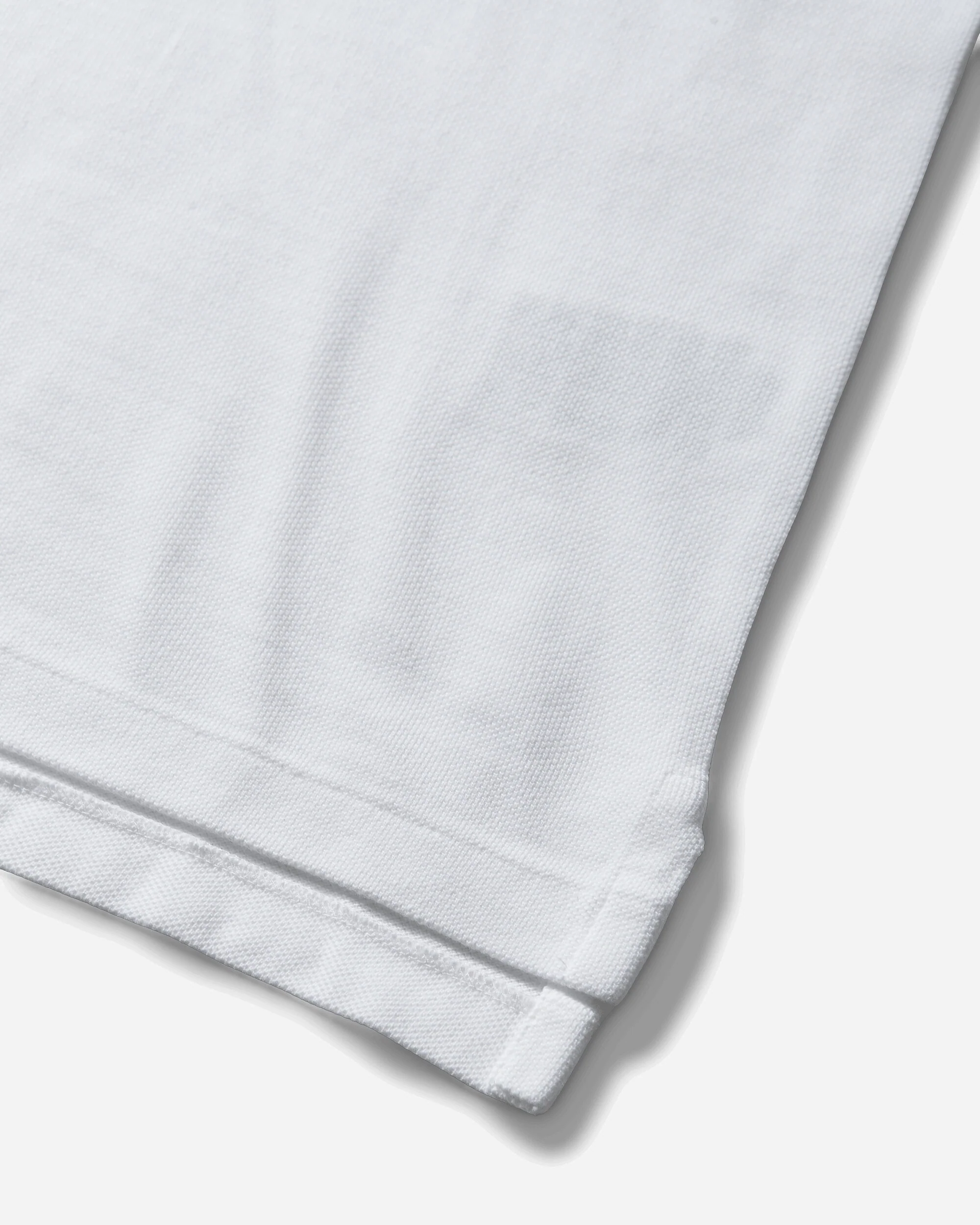 Men's Slim Fit Mesh Polo Shirt White - Image 4