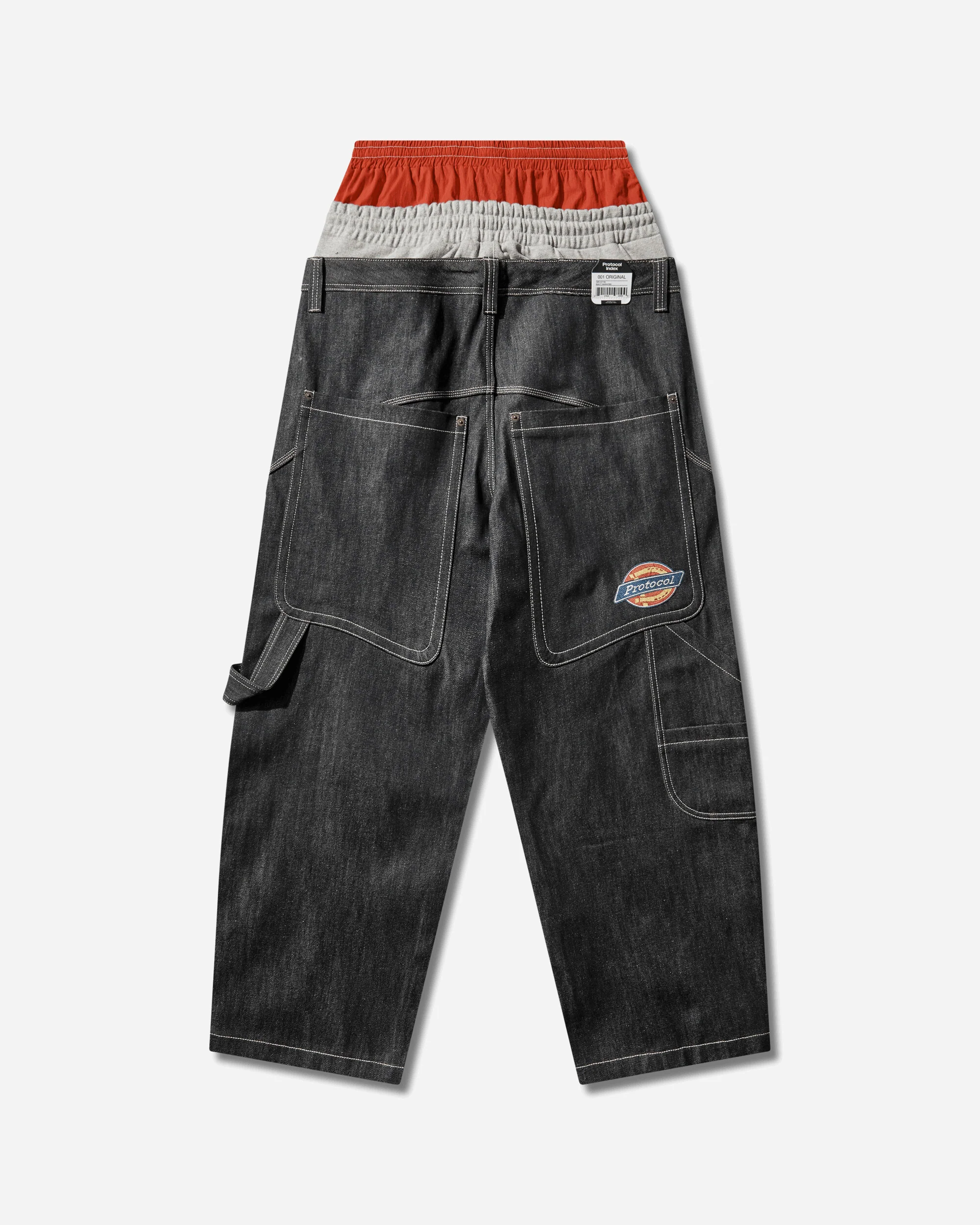 3 Layered Denim Pants Indigo Blue - Image 2