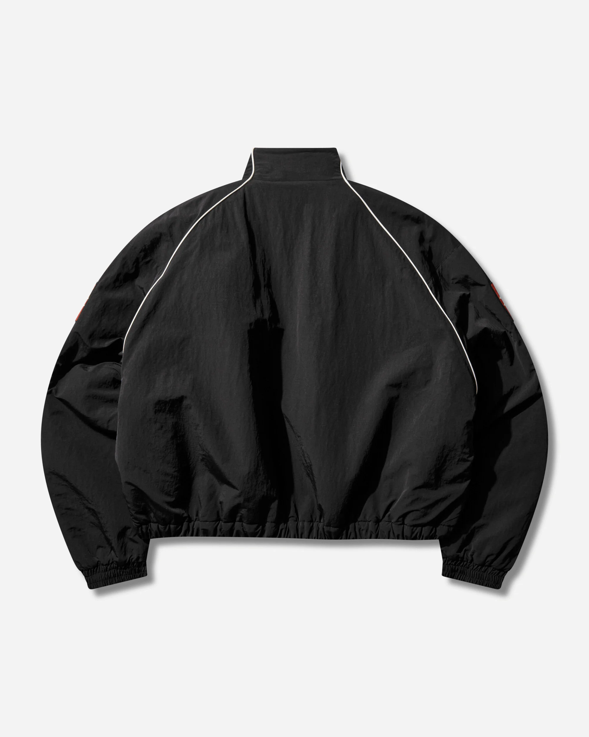 Exaggerated Shoulder Track Jacket Black - Image 2