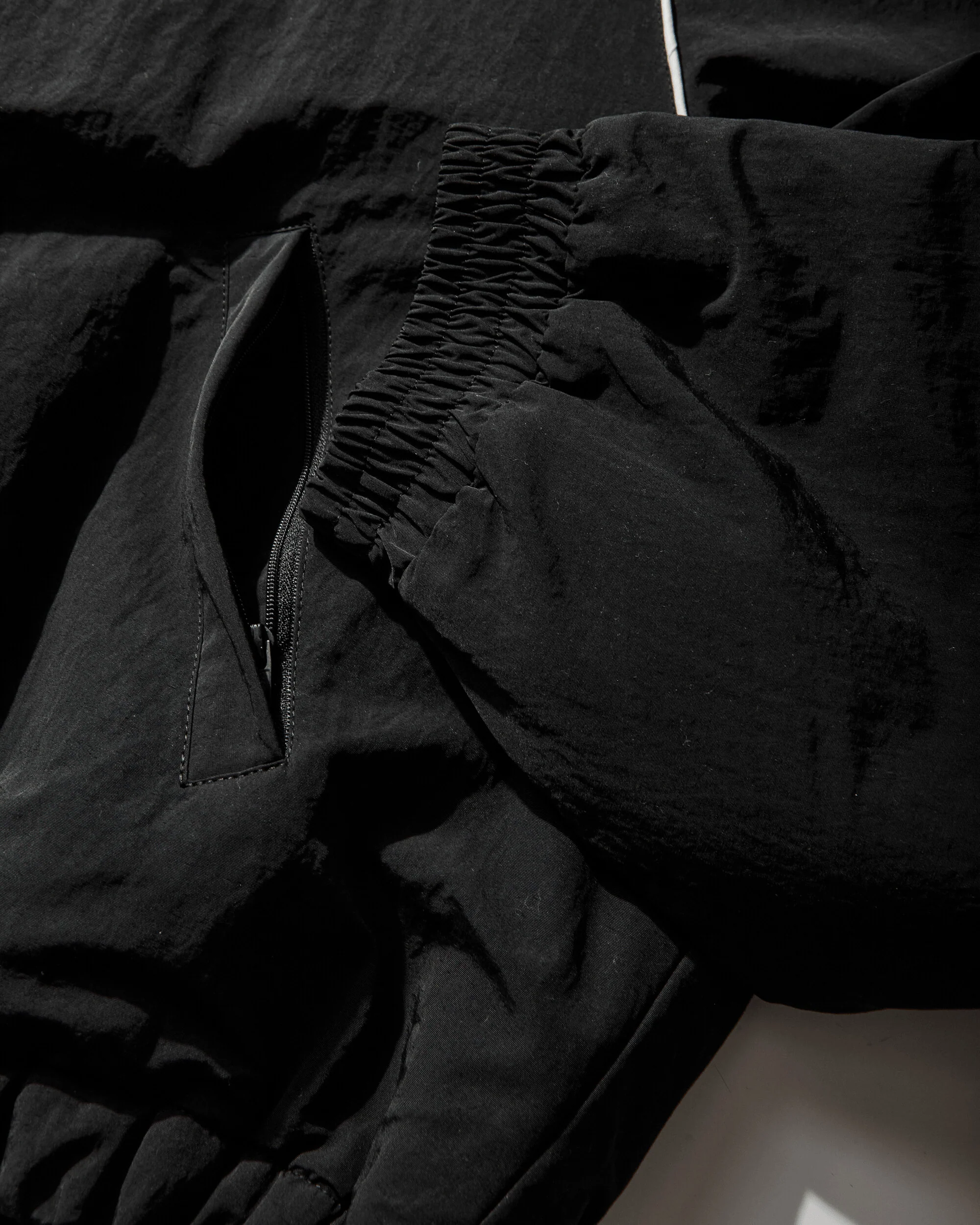 Exaggerated Shoulder Track Jacket Black - Image 4