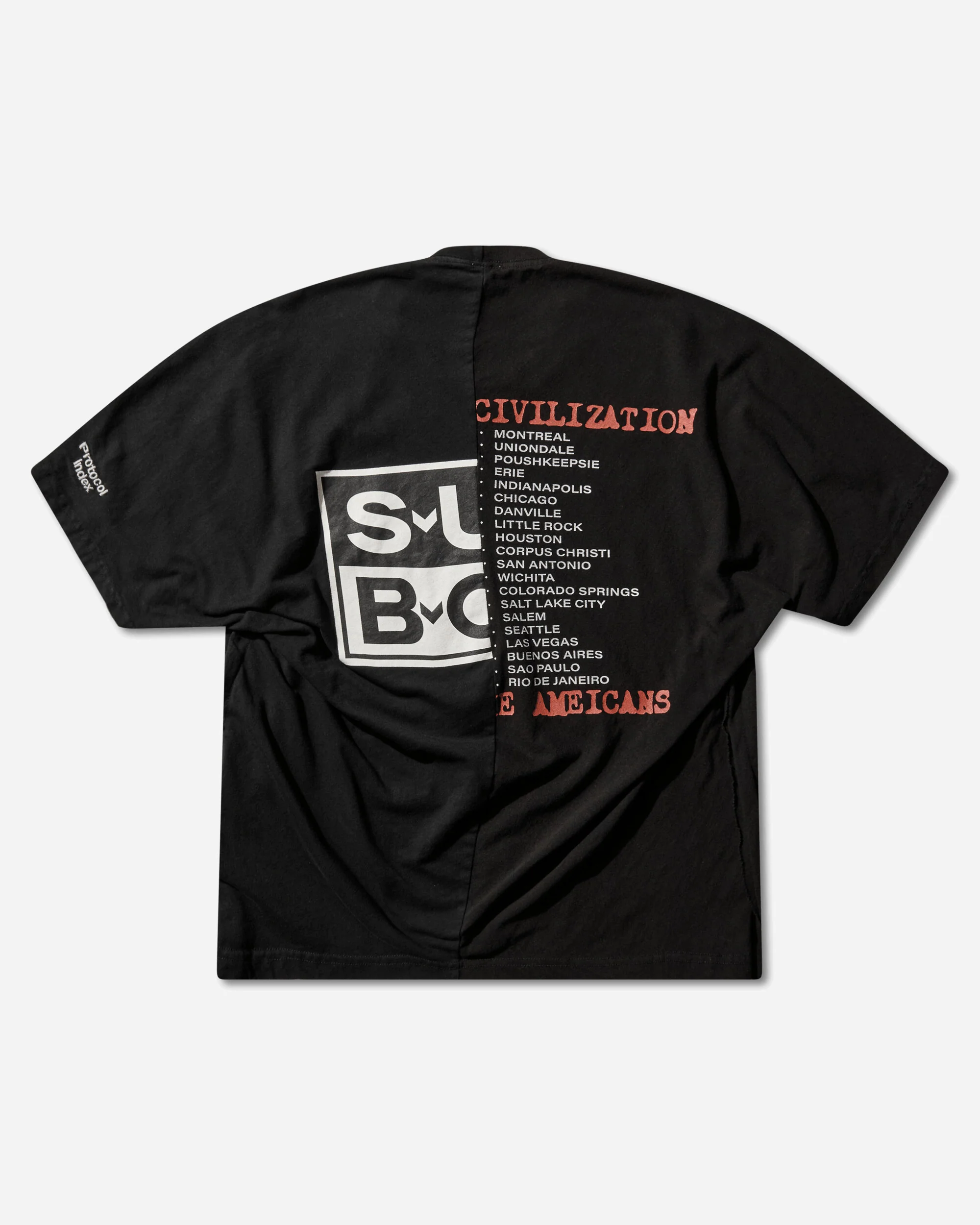 Fake Shoulder Seam T-Shirt Black - Image 2