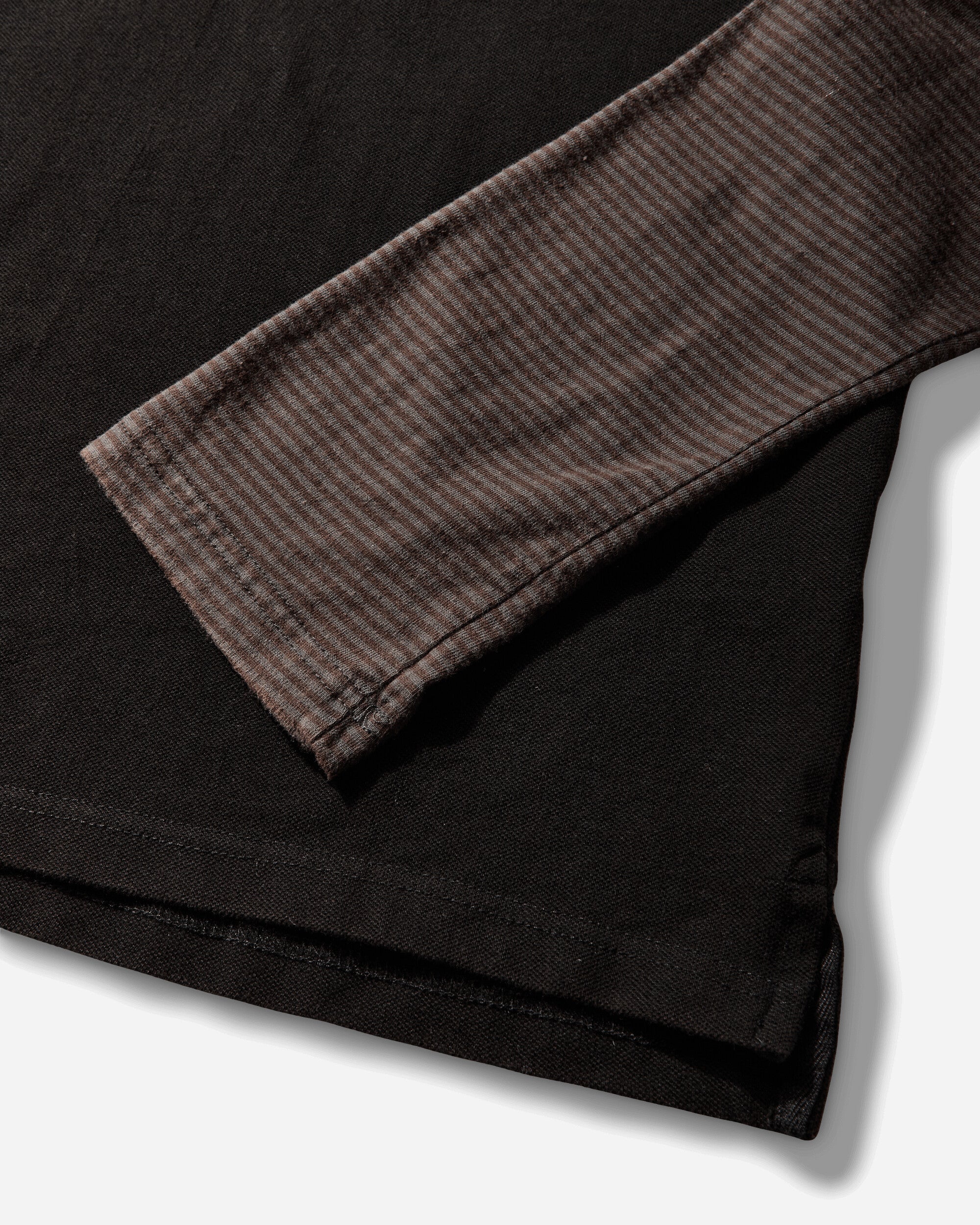 Fur Collar Layered Polo T-Shirt Black - Image 4