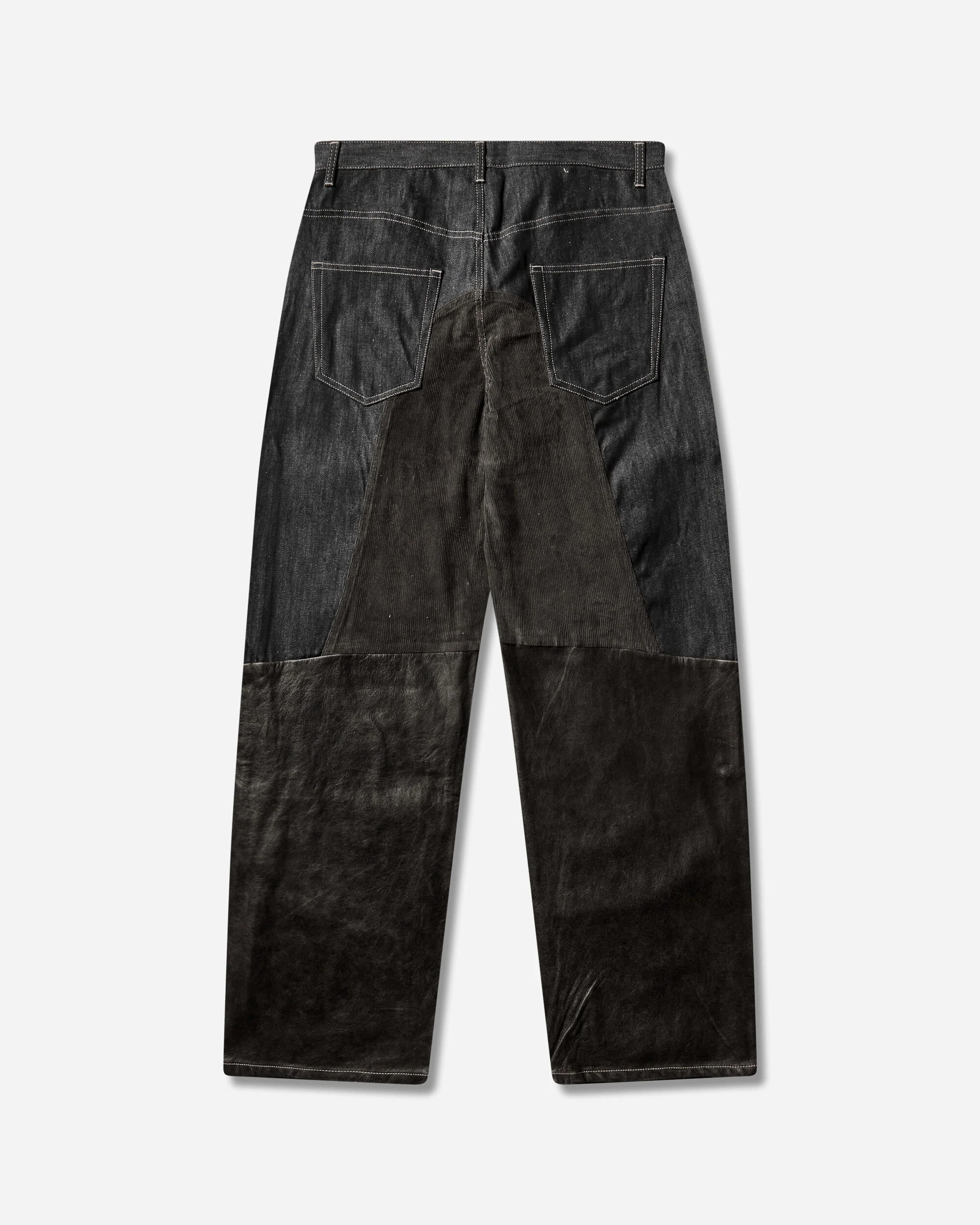 Men's Paneled Hybrid Denim Pants Indigo / Leather - Image 2