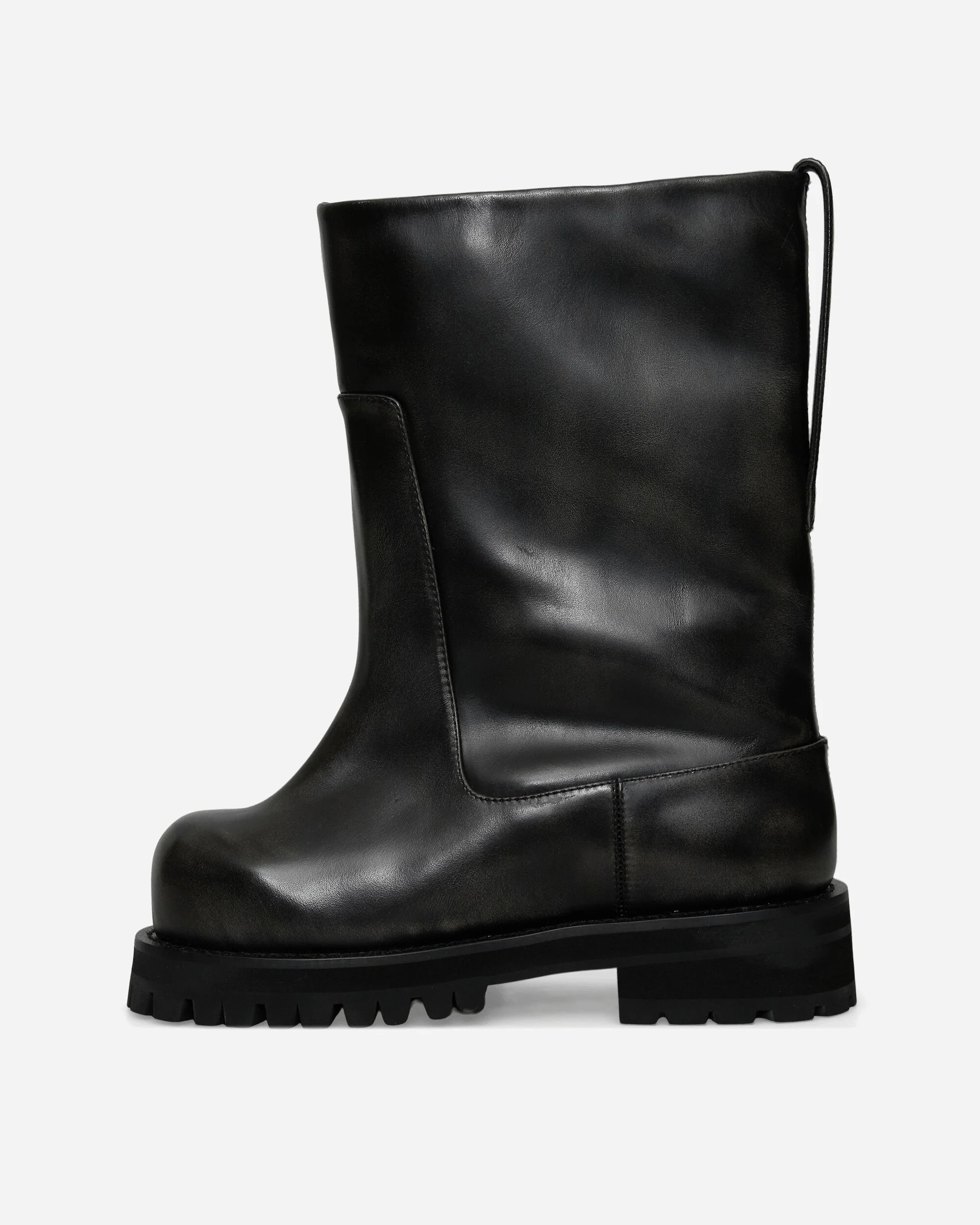 Distressed Shaft Boots Black - Image 3