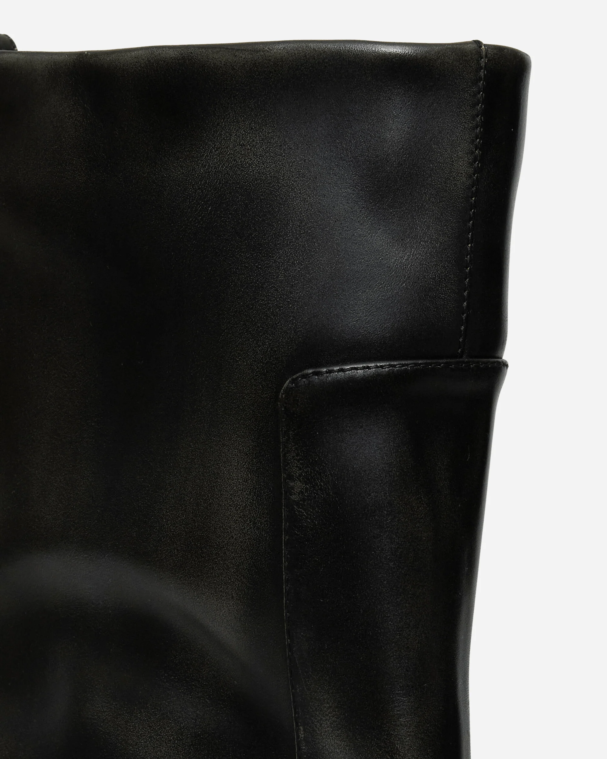 Distressed Shaft Boots Black - Image 6
