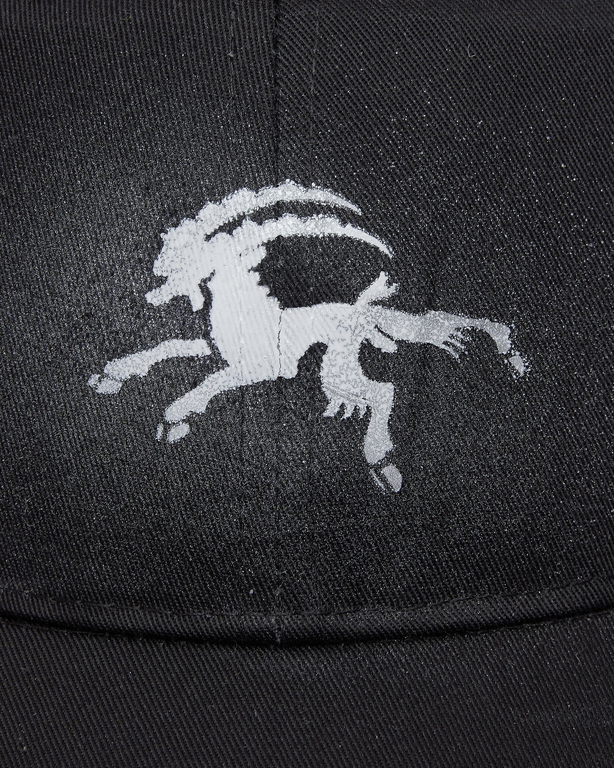 Sprayed Goat Cut Up Cap Black - Image 8